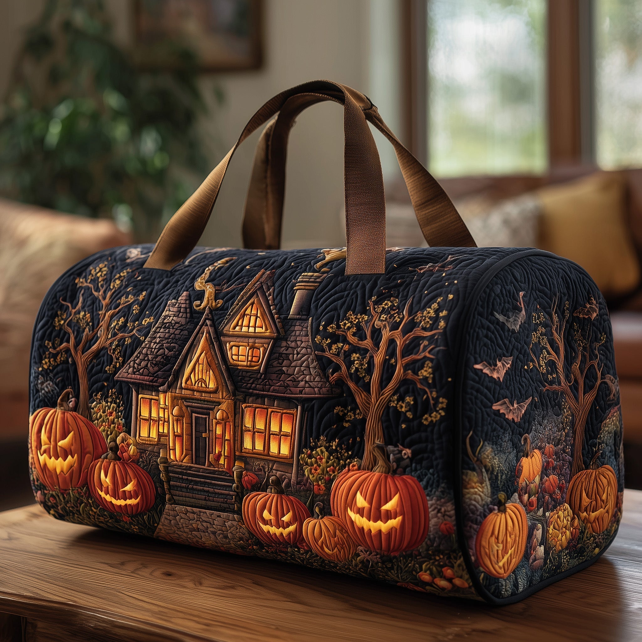 Spooky House Quilted Duffle Bag GFTONT2668 - Giftroza