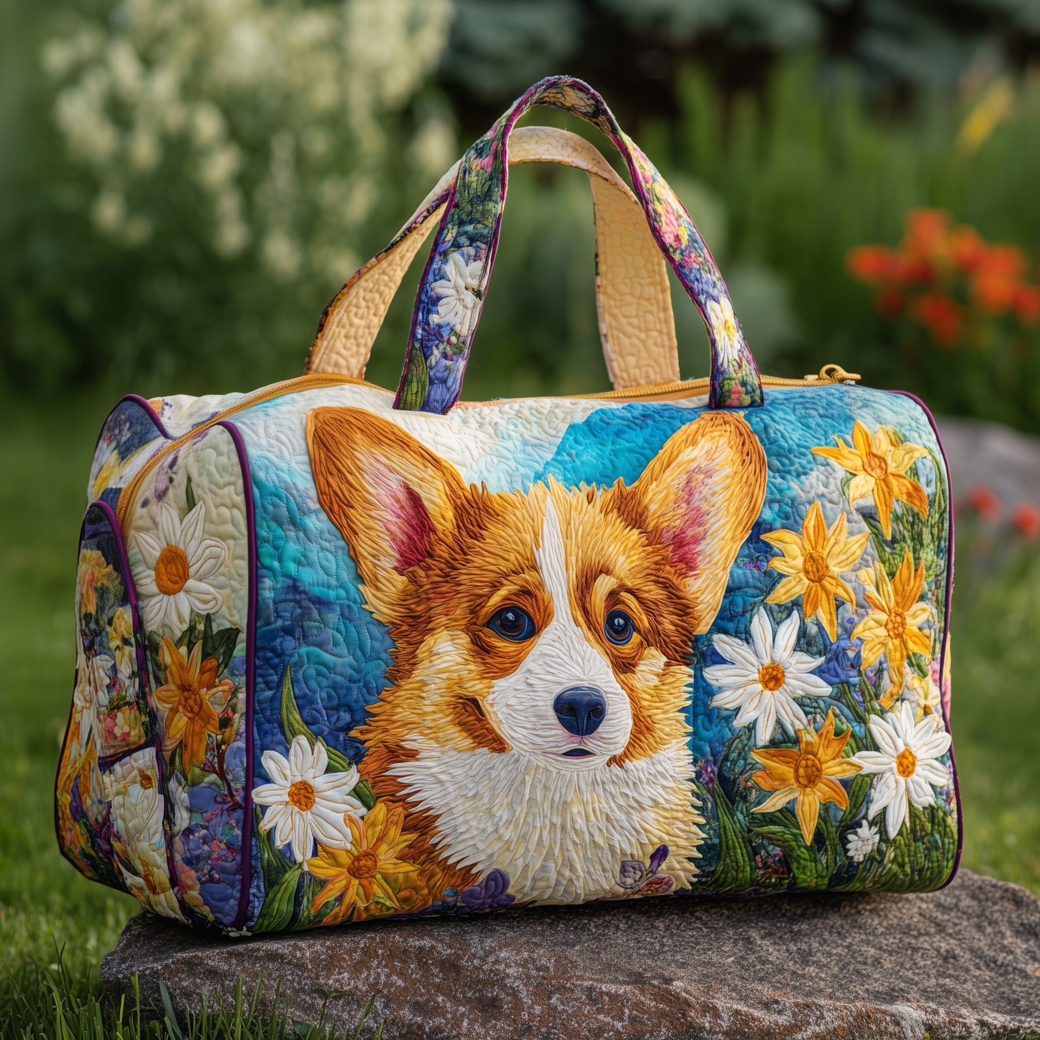 Adorable Corgi Quilted Duffle Bag GFTOTP10837 - Giftroza