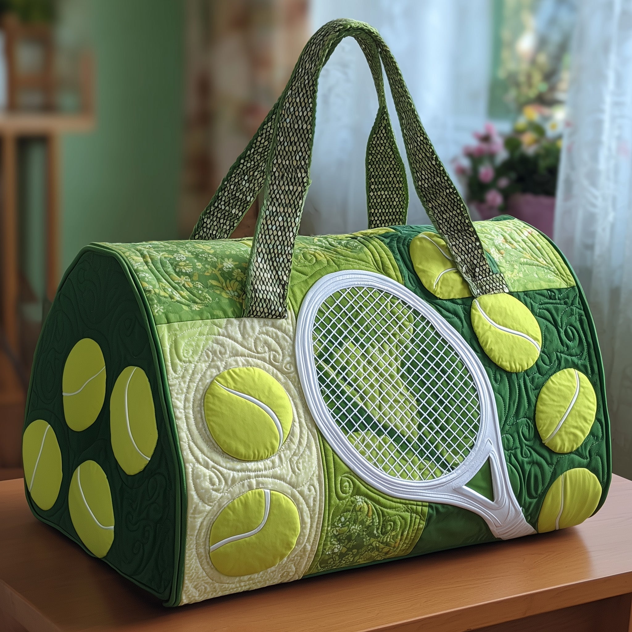 Tennis Time Quilted Duffle Bag GFTOTP10644 - Giftroza