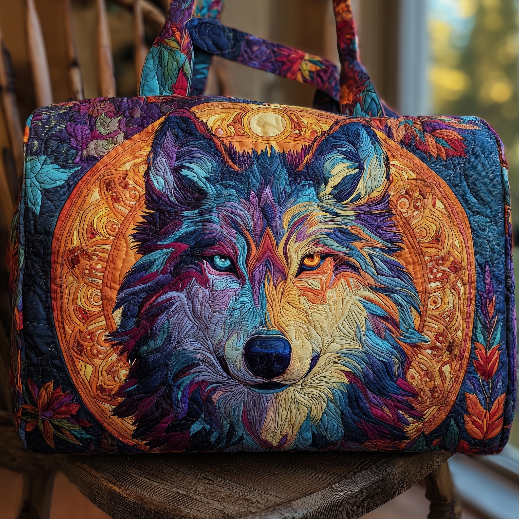 Wild Wolf Quilted Duffle Bag GFTONT2454 - Giftroza