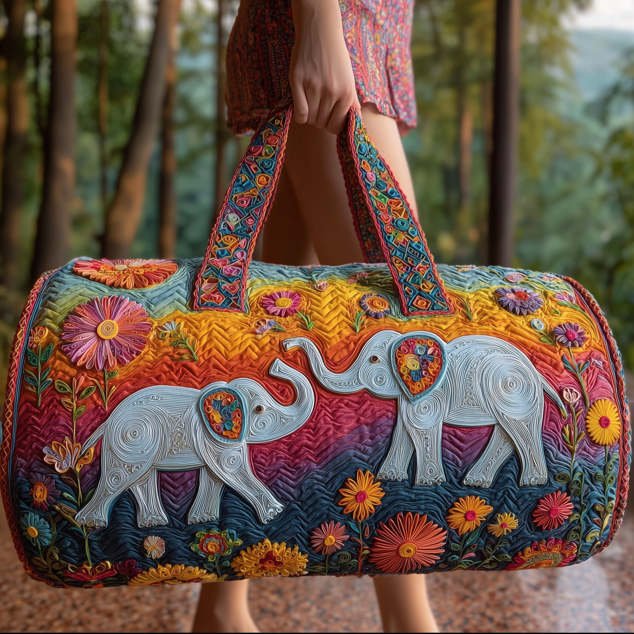 Elephant Quilted Duffle Bag GFTOMA3157 - Giftroza