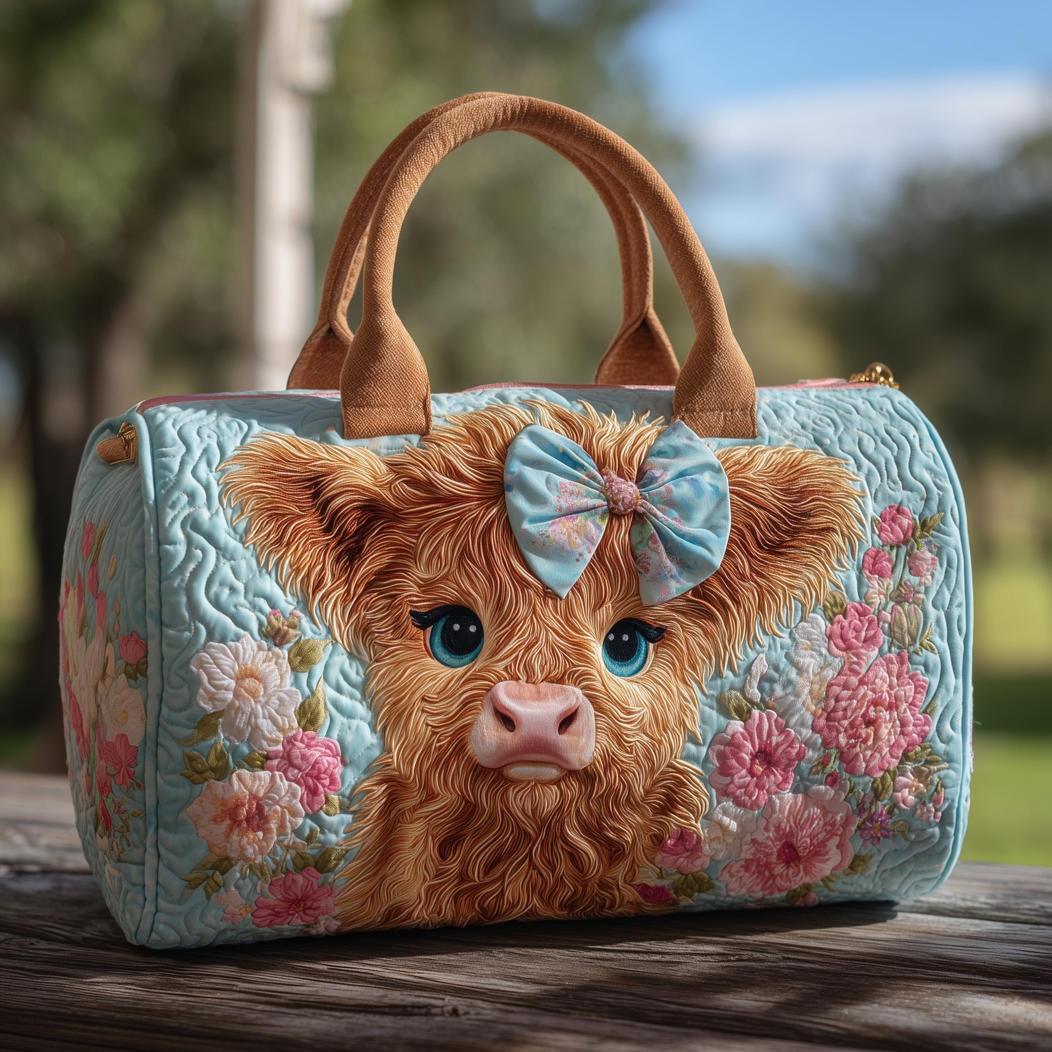 Highland Cow Quilted Duffle Bag GFTOHD9592 - Giftroza