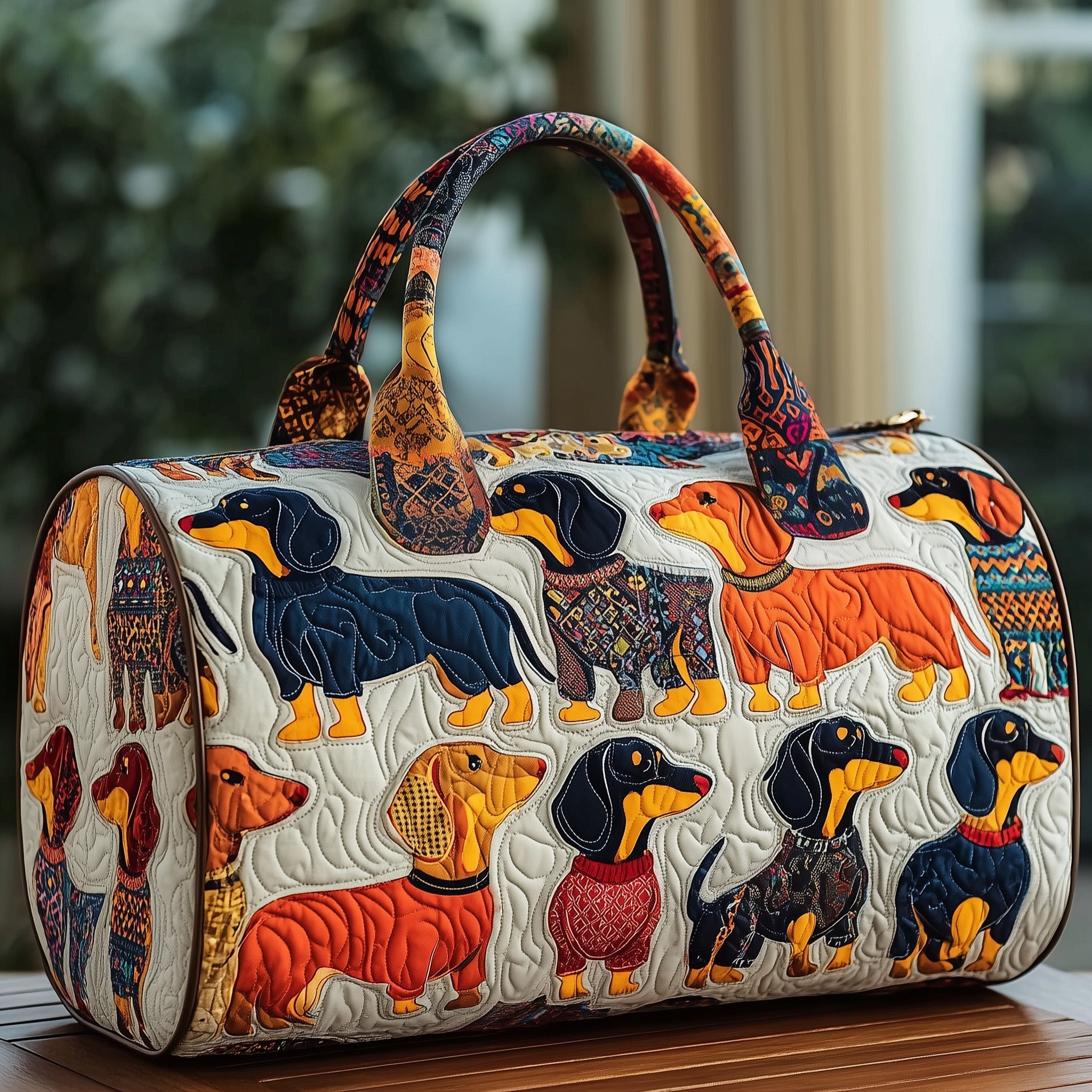 Dachshund Quilted Duffle Bag GFTOMA4174 - Giftroza