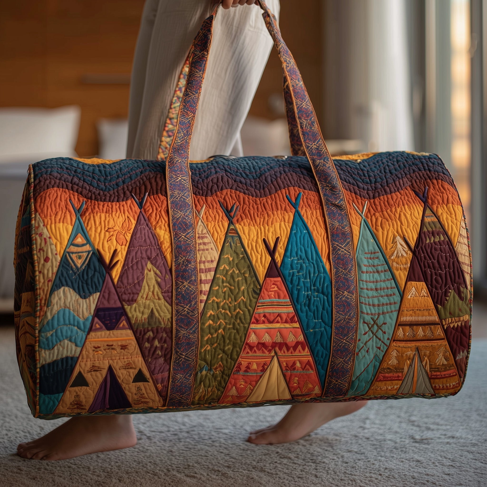 Tribal Comfort Quilted Duffle Bag GFTOMA3136 - Giftroza