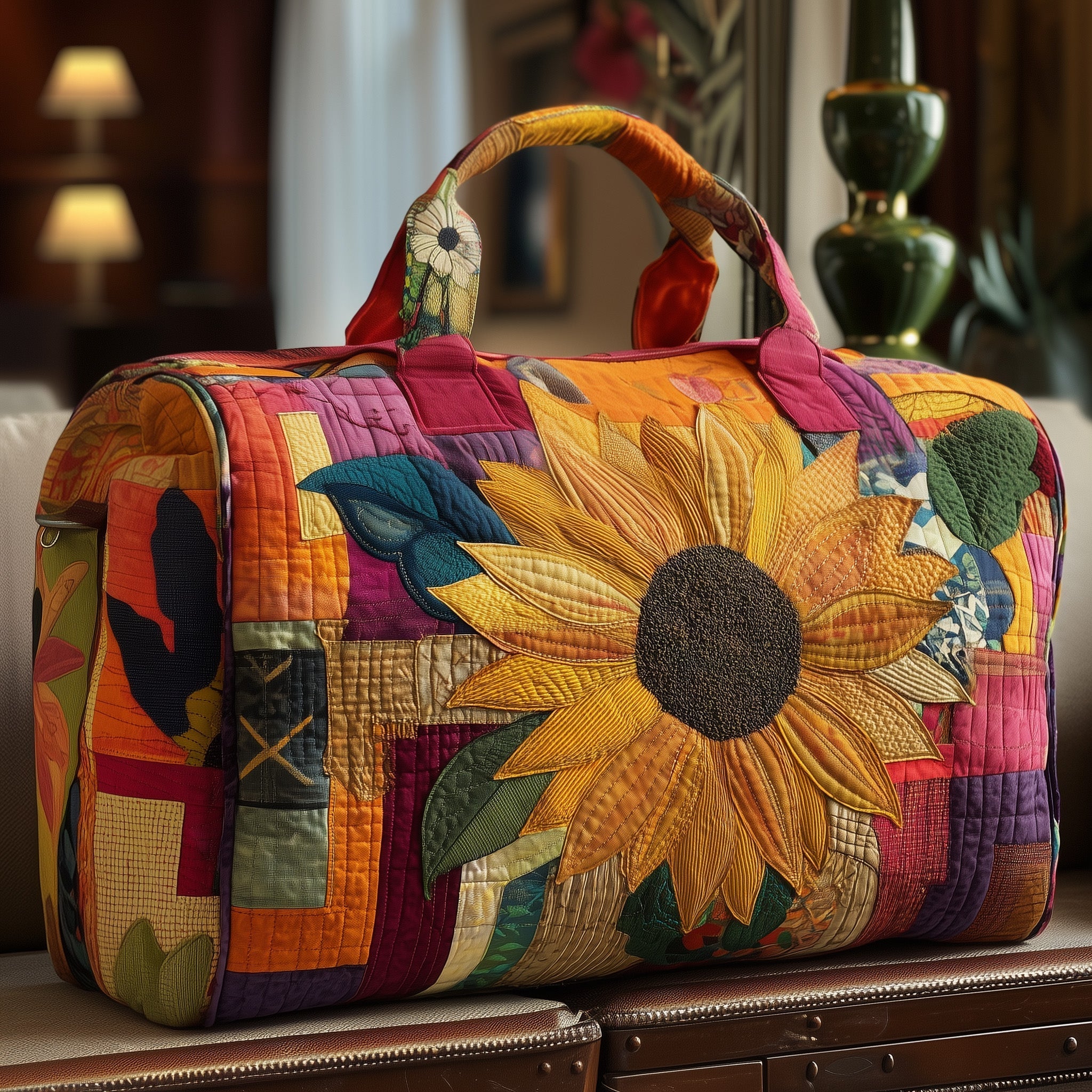 Sunflower Quilted Duffle Bag GFTOYC37 - Giftroza