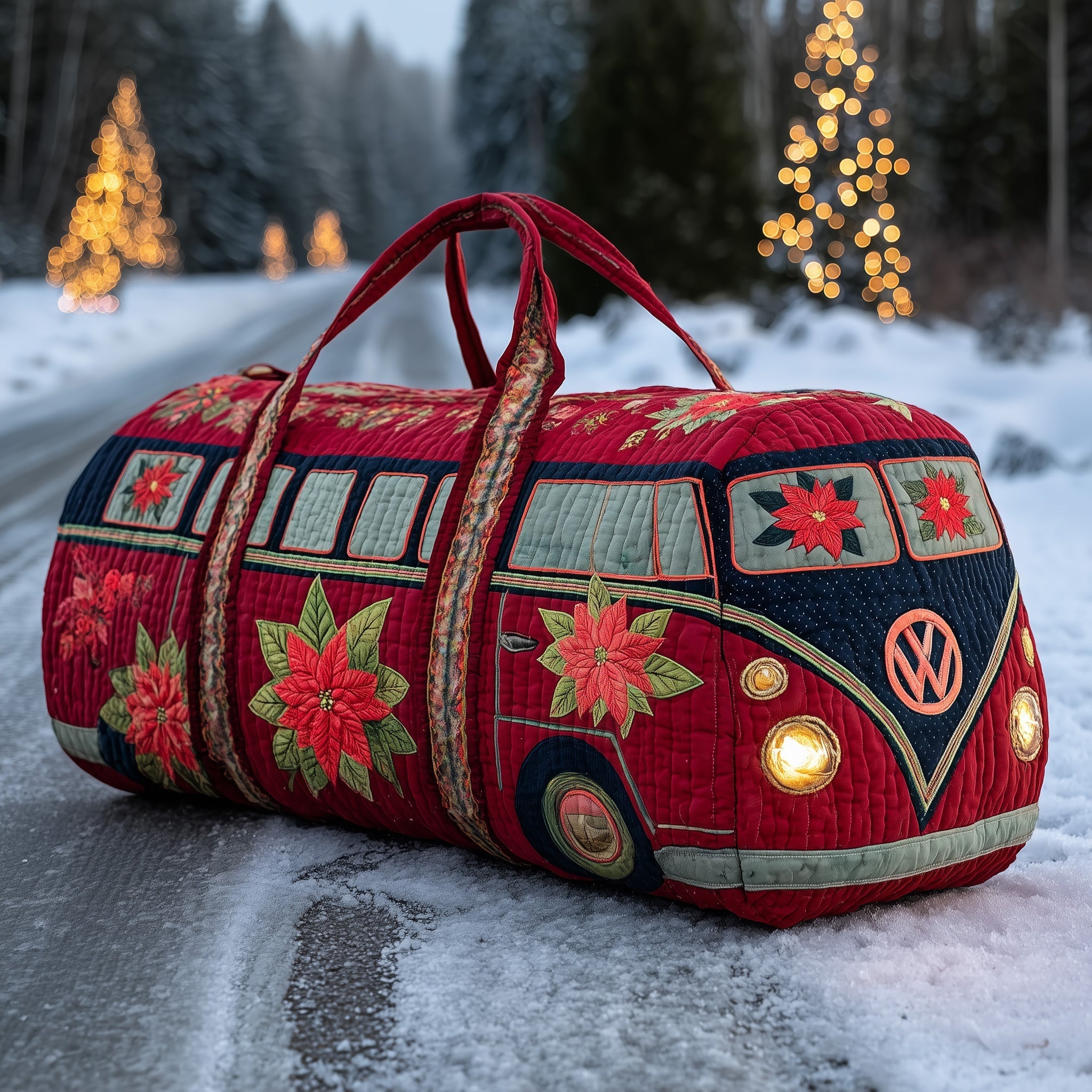Christmas Ride Quilted Duffle Bag GFTOTP13016 - Giftroza