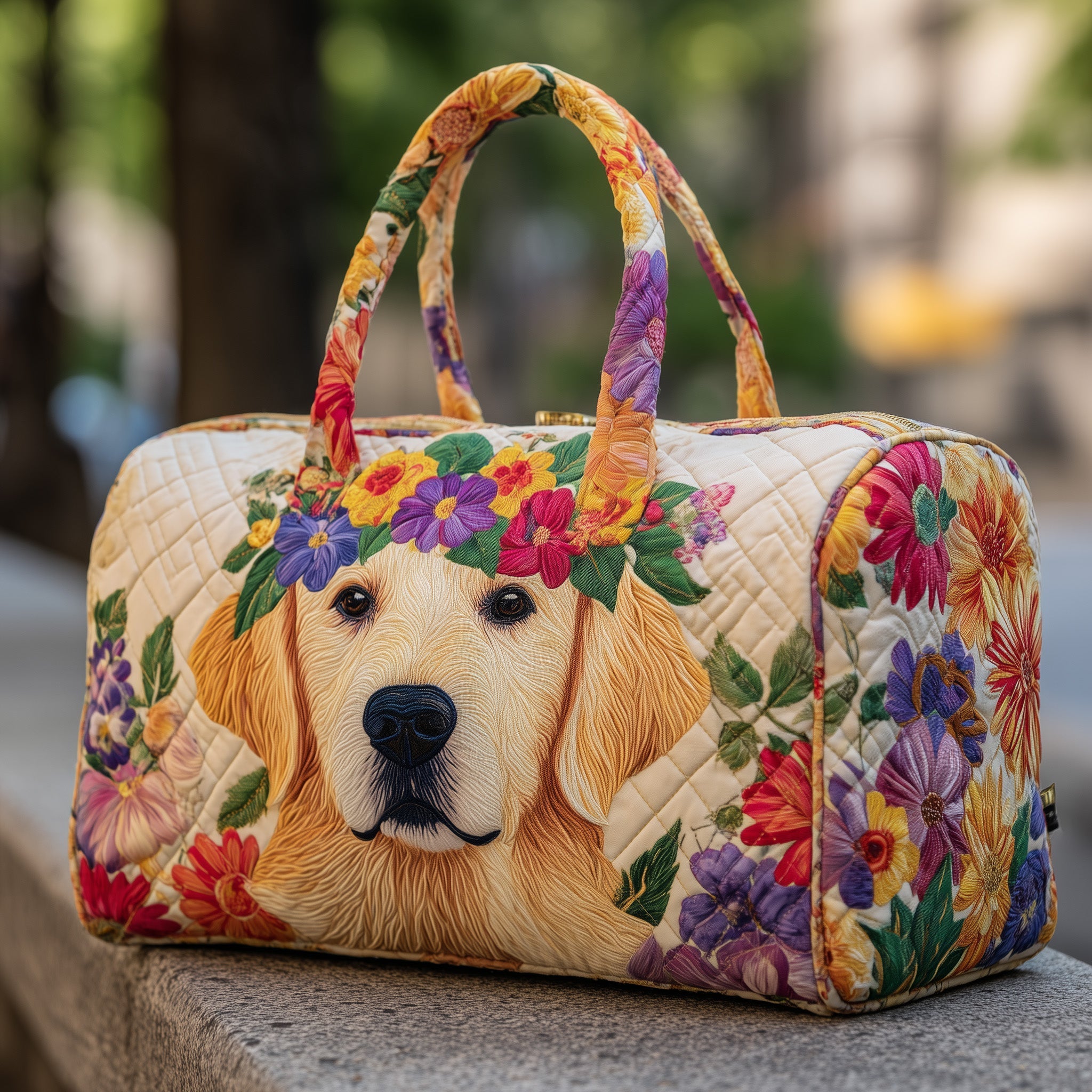 Golden Retriever Quilted Duffle Bag GFTOTP10694 - Giftroza