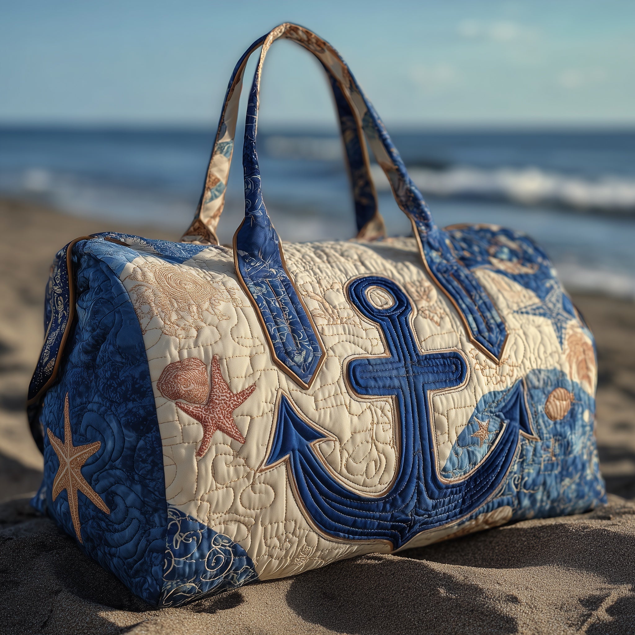 Ocean Anchor Quilted Duffle Bag GFTONT2424 - Giftroza