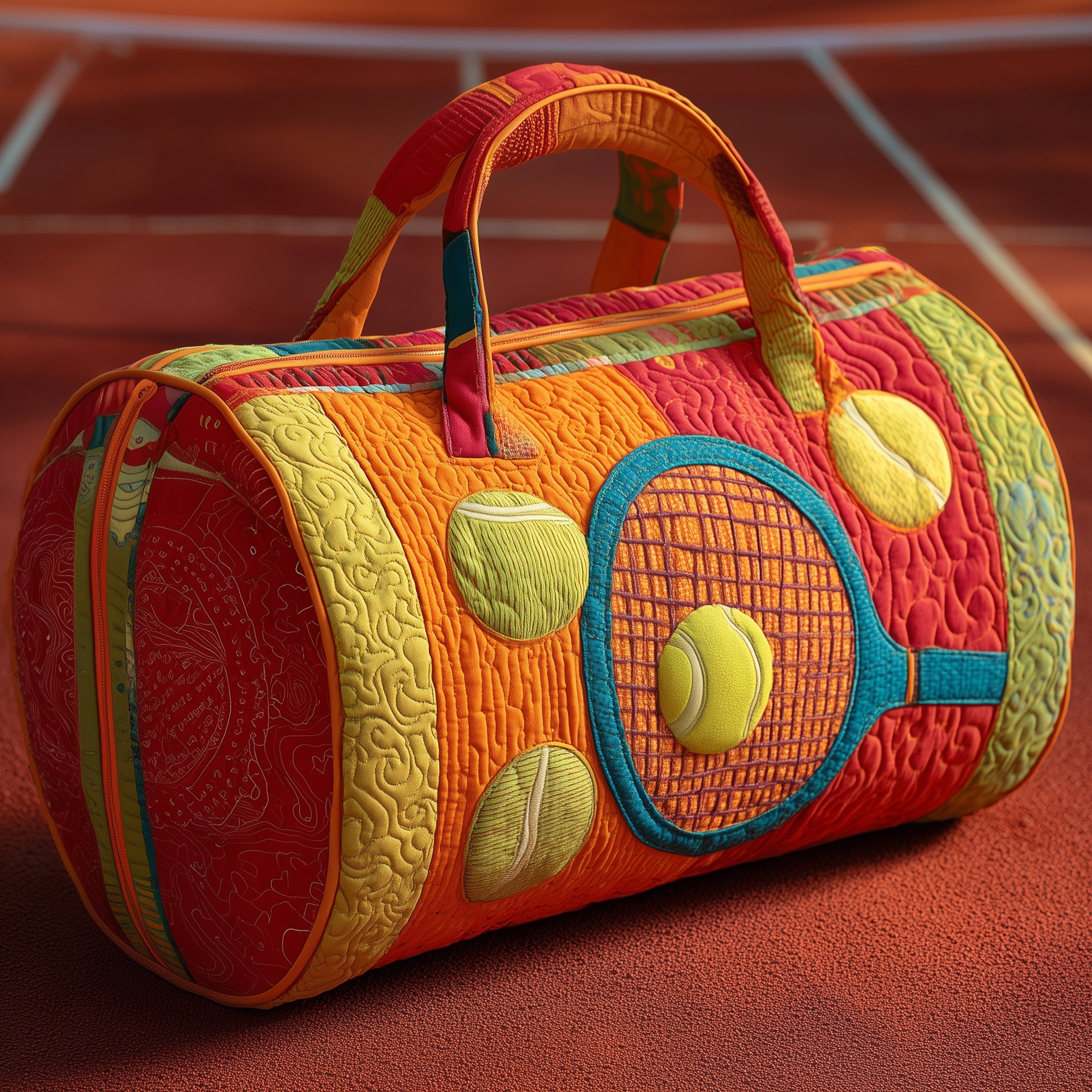 Tennis Time Quilted Duffle Bag GFTOMA3276 - Giftroza