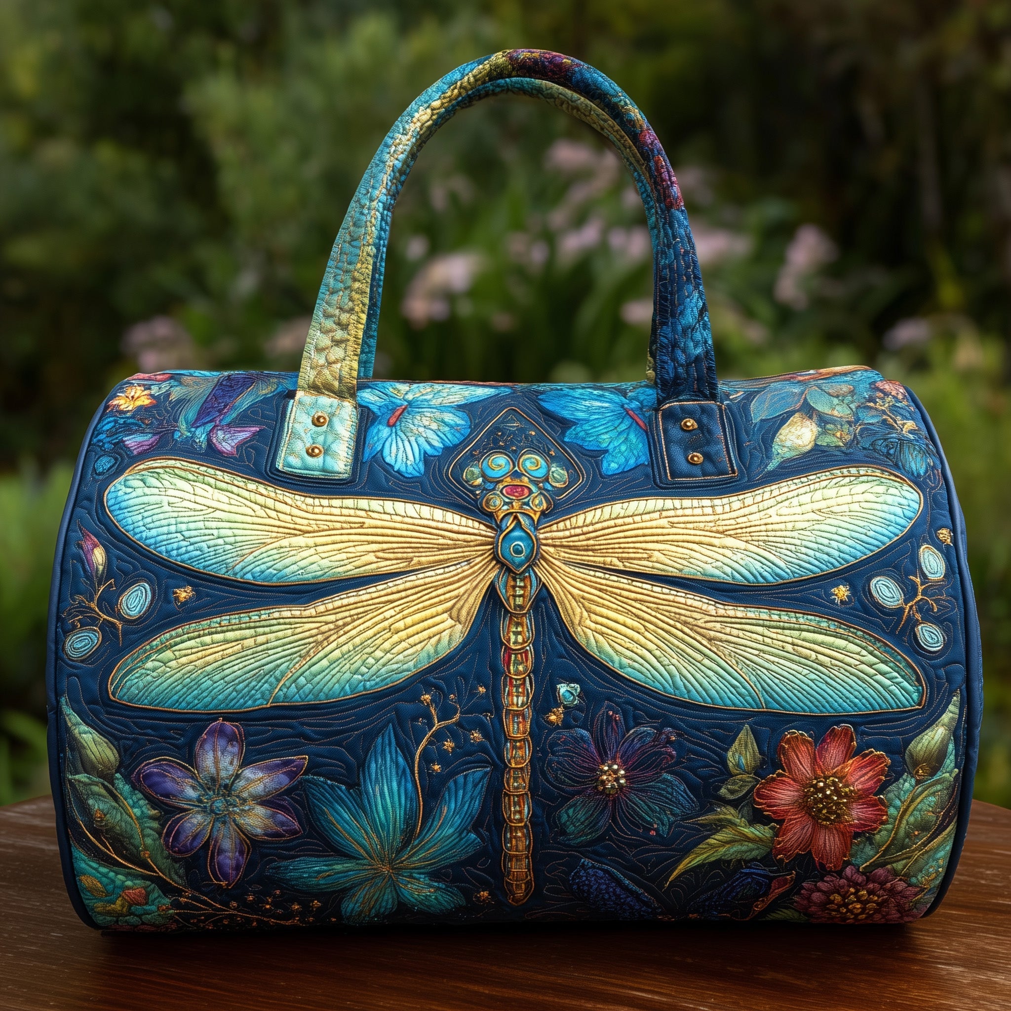 Elegant Dragonfly Quilted Duffle Bag GFTONL5704 - Giftroza