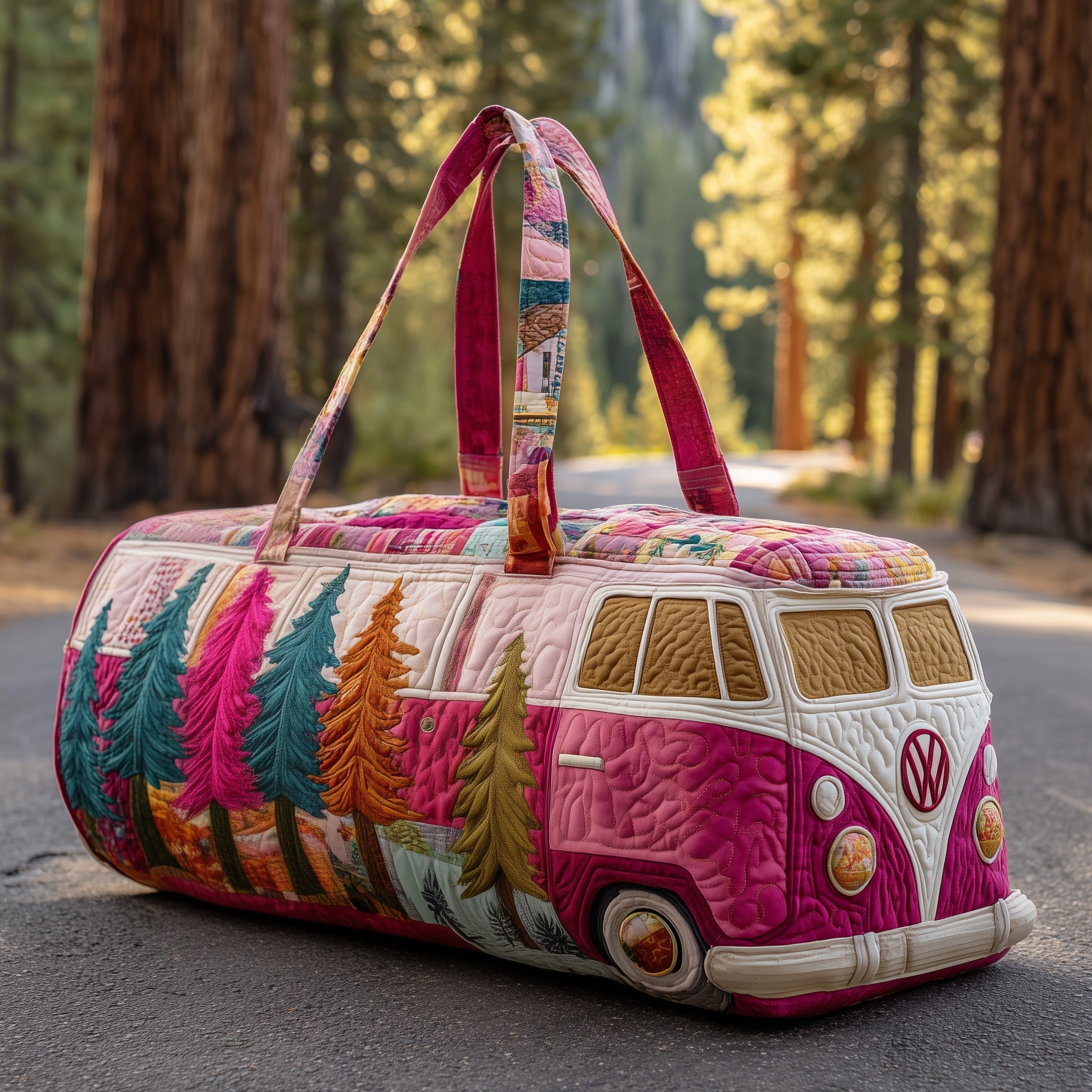 Camping Van Quilted Duffle Bag GFTOTP10818 - Giftroza