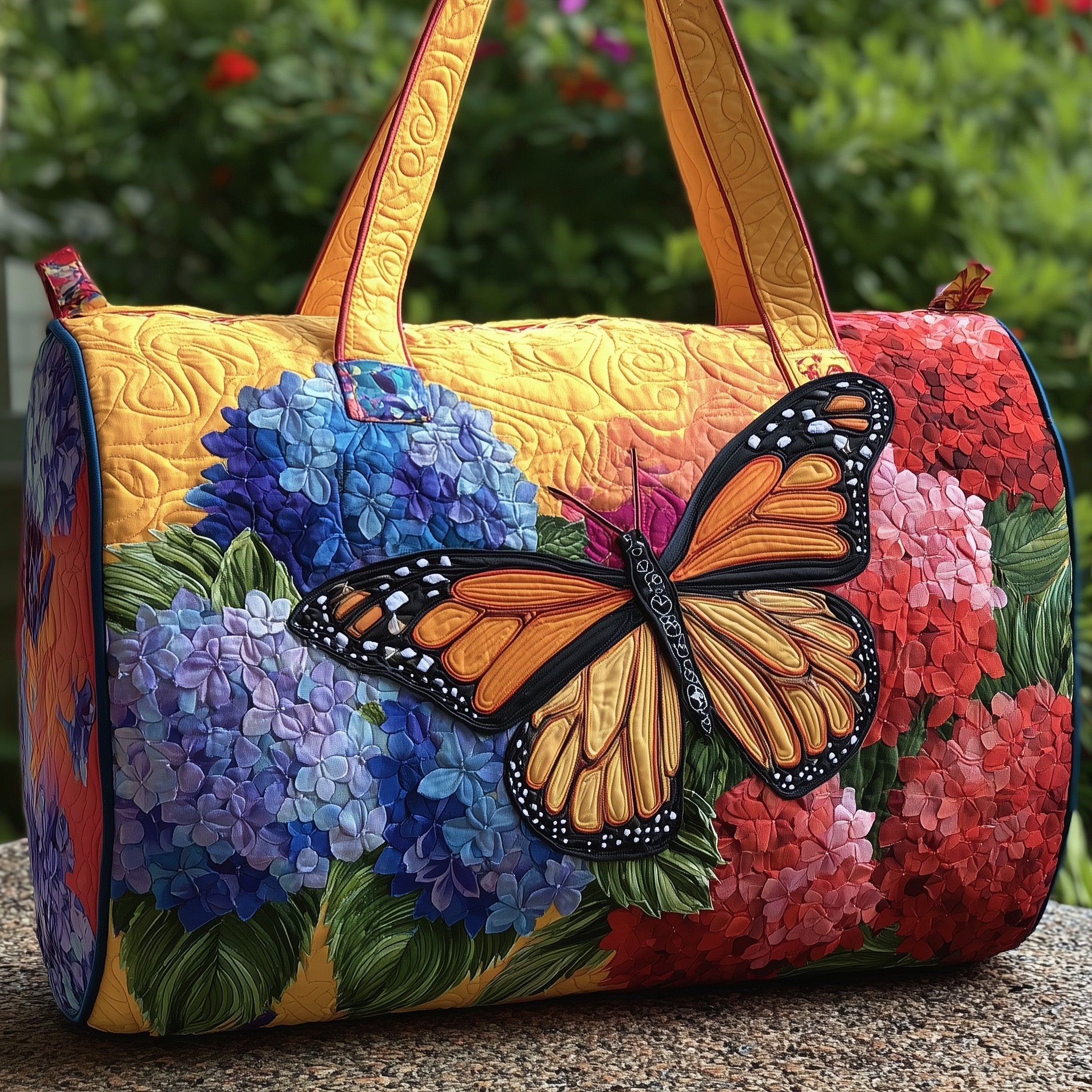 Amethyst Butterfly Quilted Duffle Bag GFTONT2602 - Giftroza