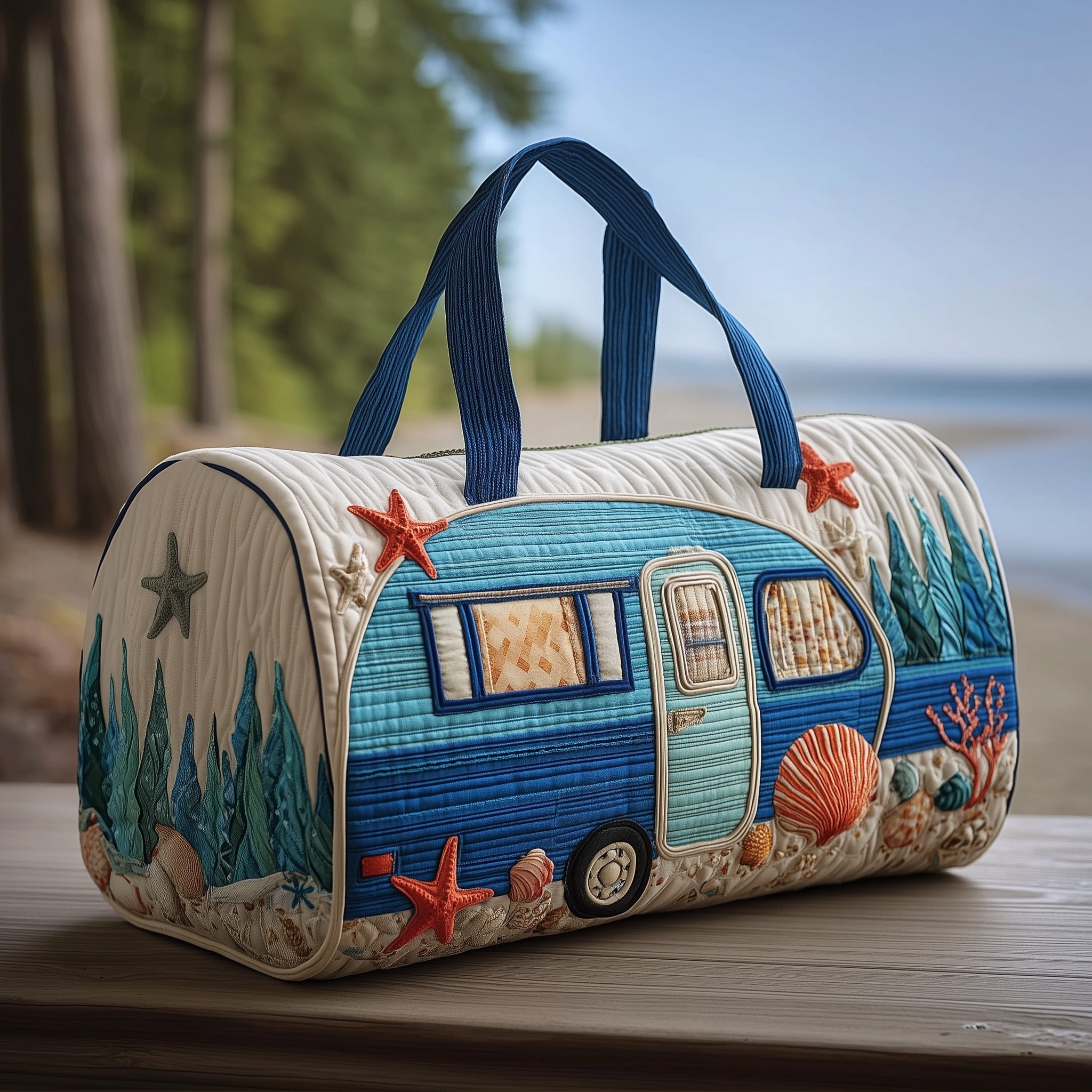 Beachside Trailer Quilted Duffle Bag GFTOTP10804 - Giftroza