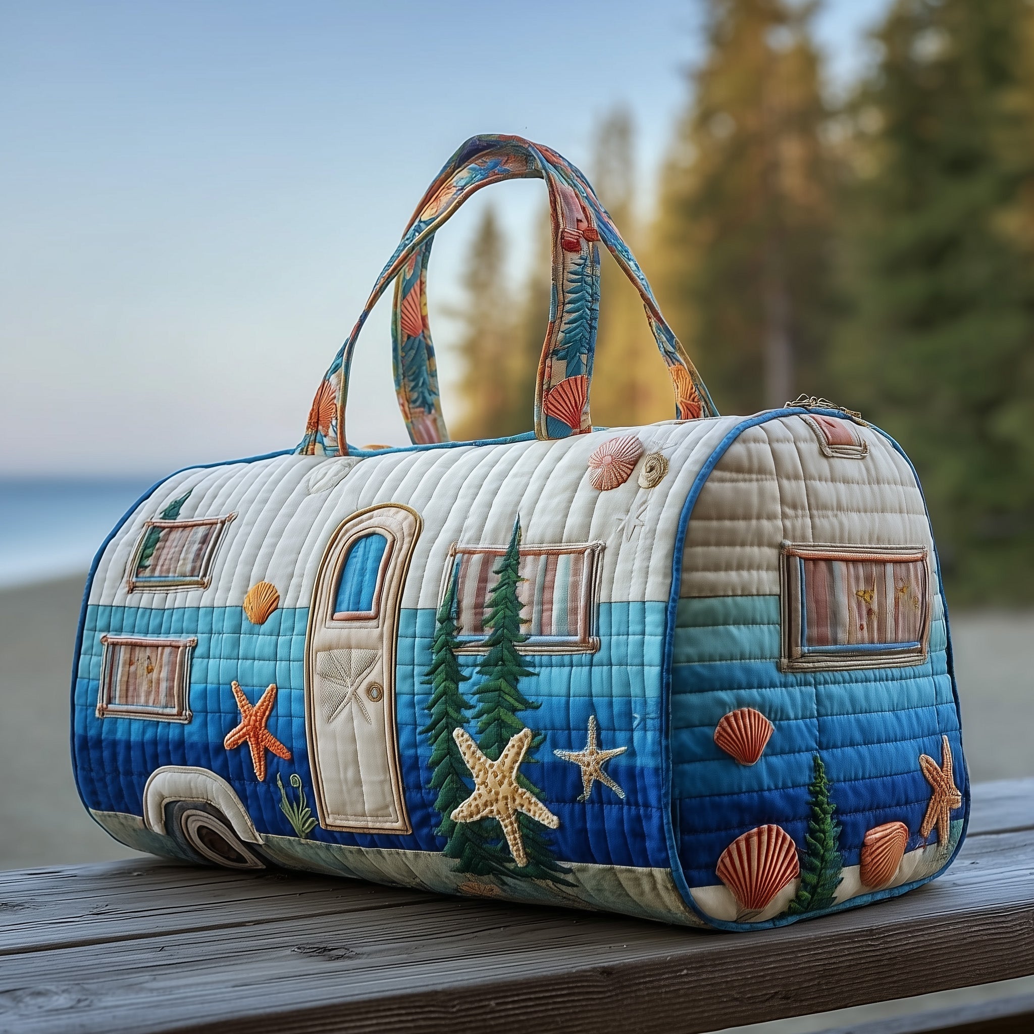 Beachside Trailer Quilted Duffle Bag GFTOTP10803 - Giftroza