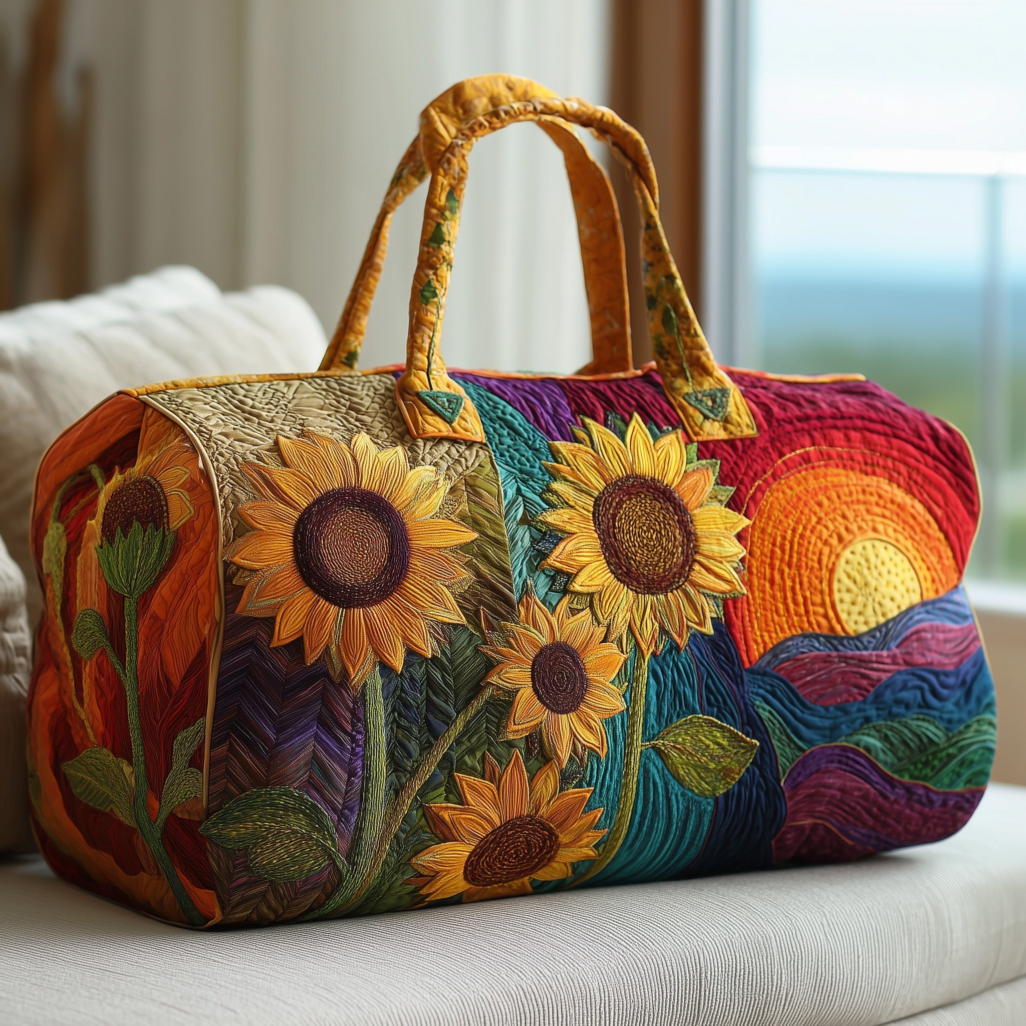Sunflower Quilted Duffle Bag GFTONT2234 - Giftroza