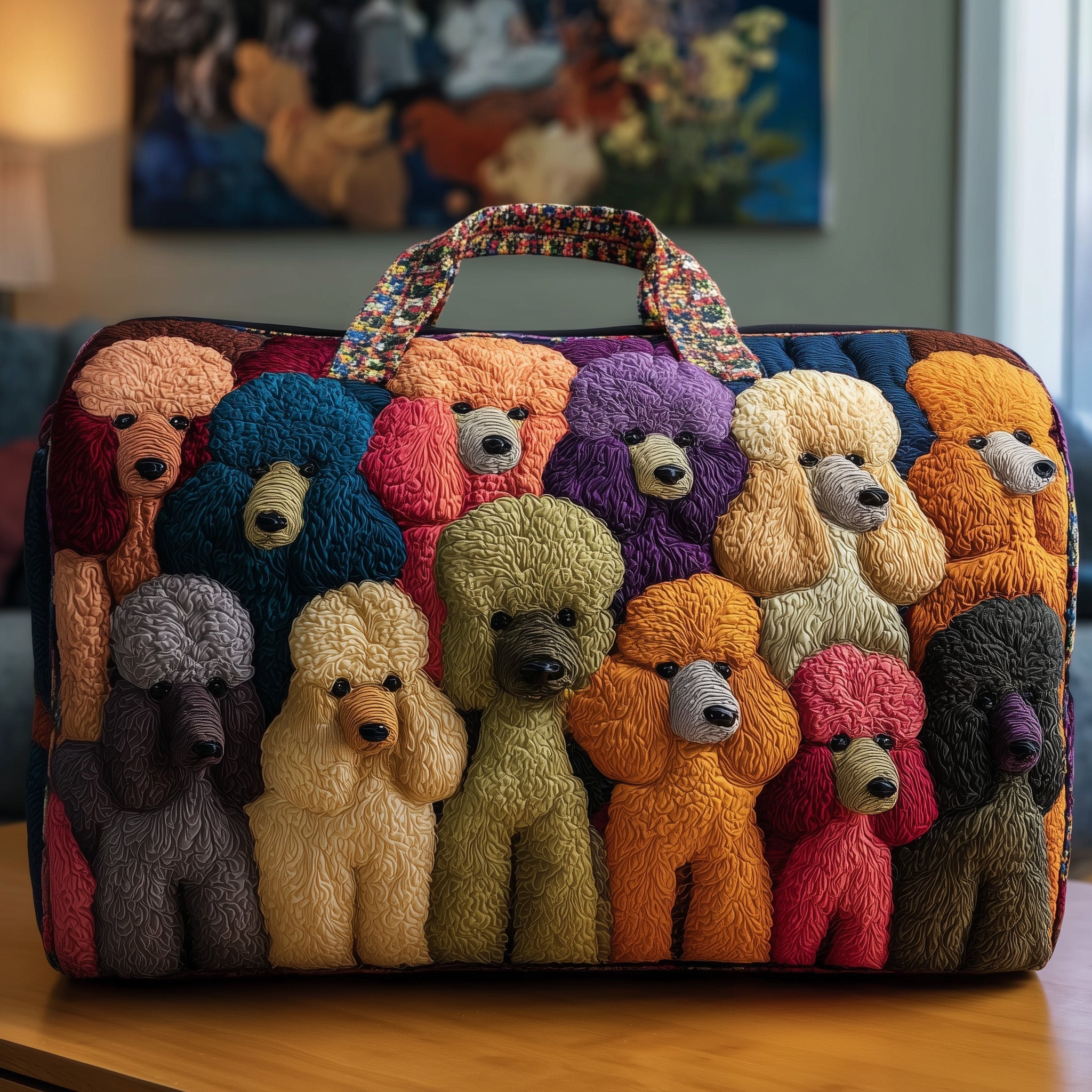 Poodle Quilted Duffle Bag GFTOTP10826 - Giftroza