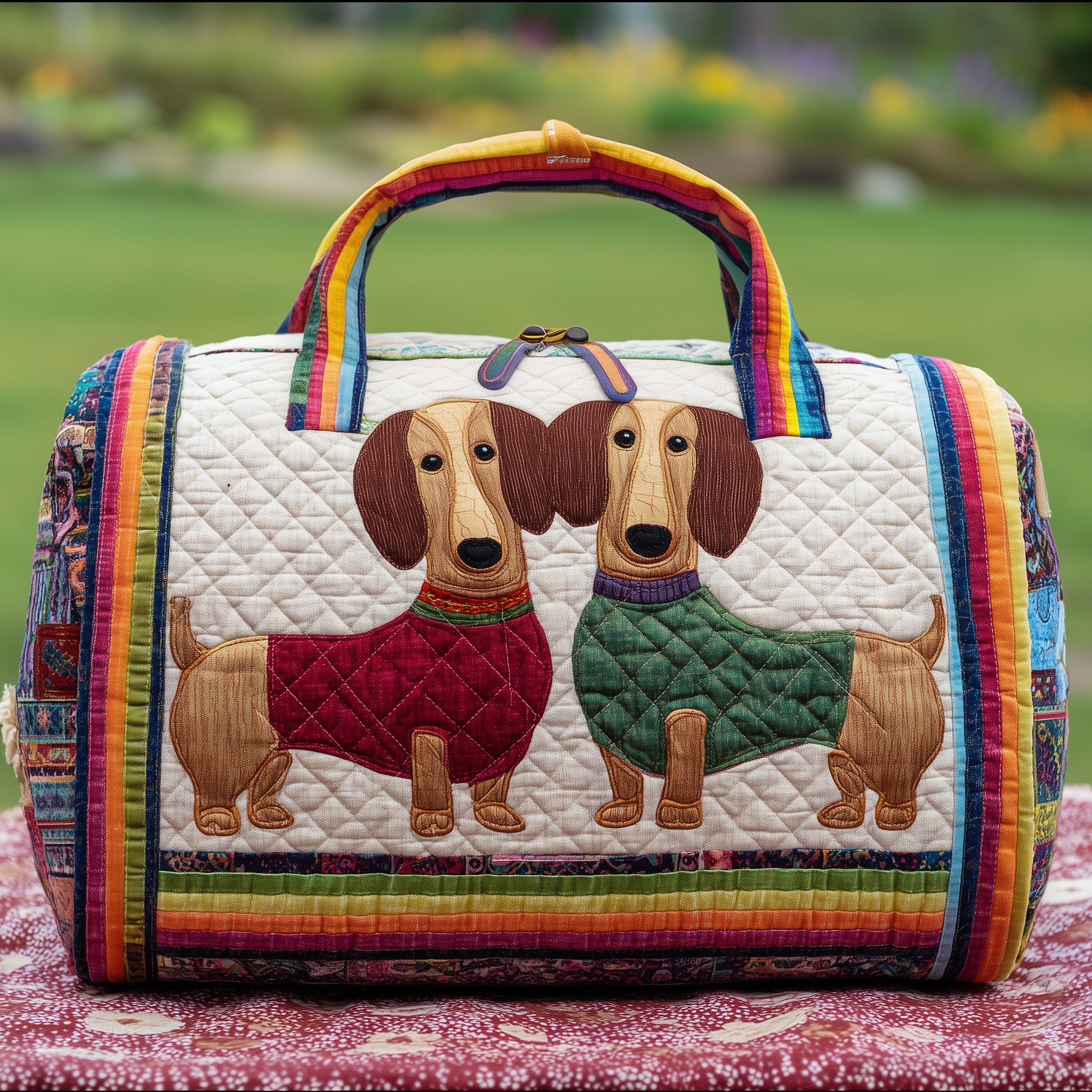 Dachshund Quilted Duffle Bag GFTONL5637 - Giftroza