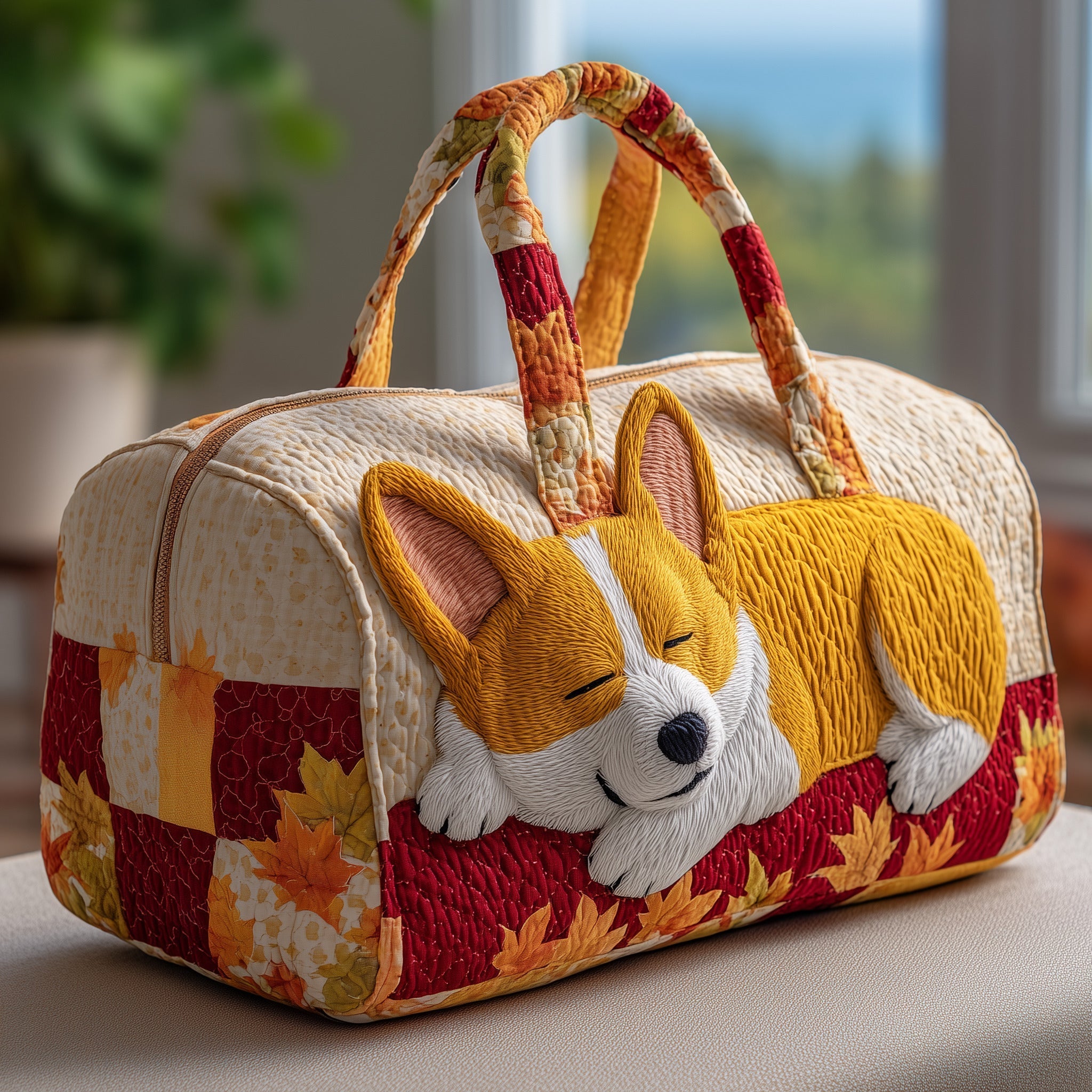 Corgi Nap Quilted Duffle Bag GFTONT2403 - Giftroza