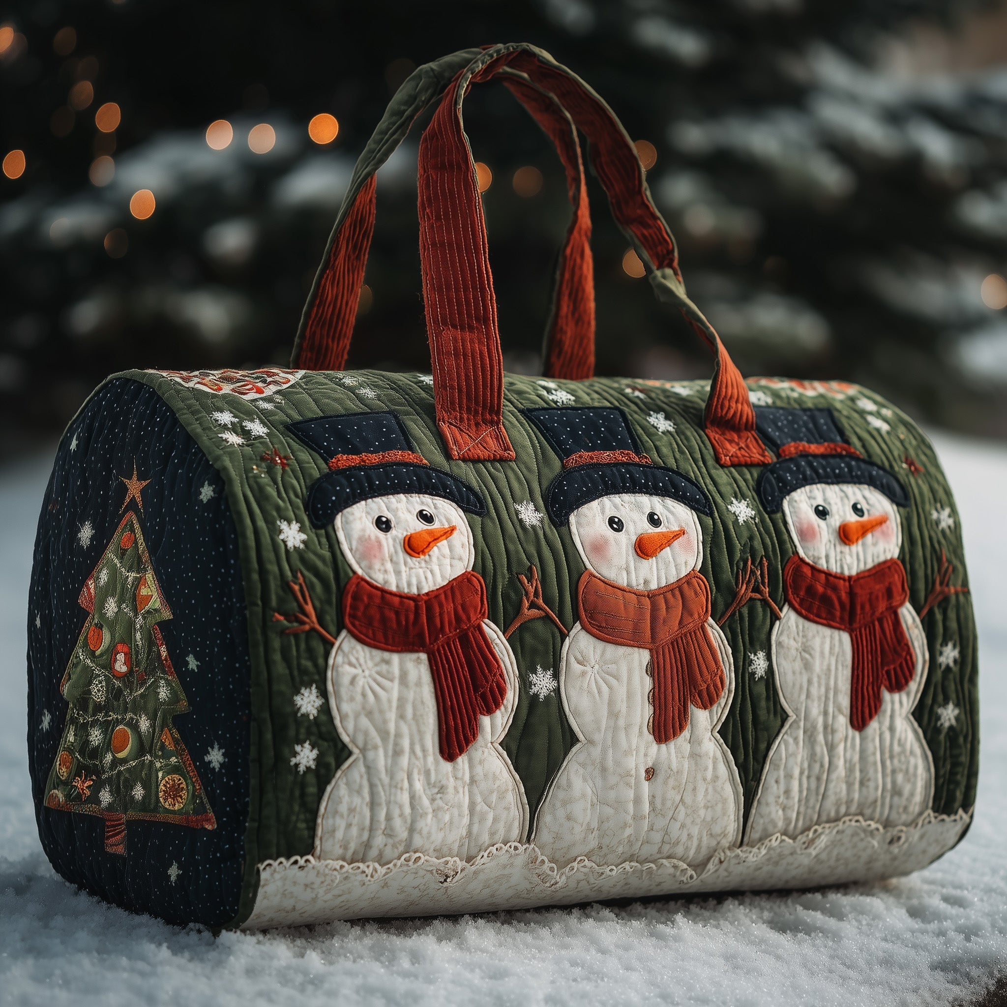 Jolly Snowman Quilted Duffle Bag GFTONT2858 - Giftroza