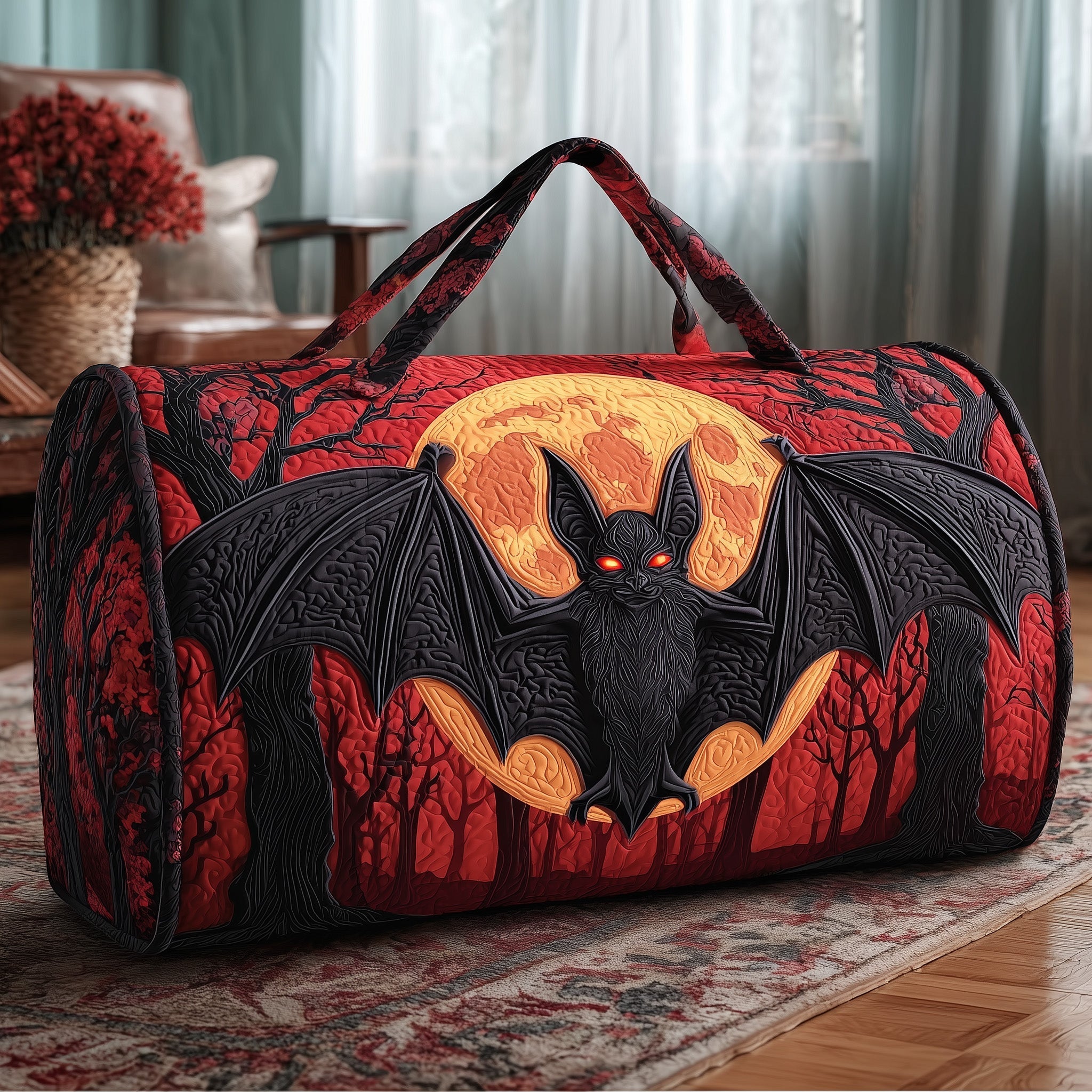 Redmoon Bat Quilted Duffle Bag GFTONT2999 - Giftroza