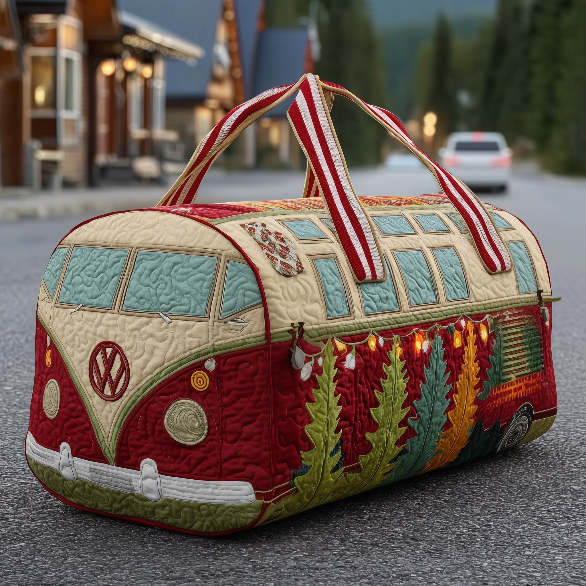 Hippie Van Chirstmas Quilted Duffle Bag GFTOYC42 - Giftroza