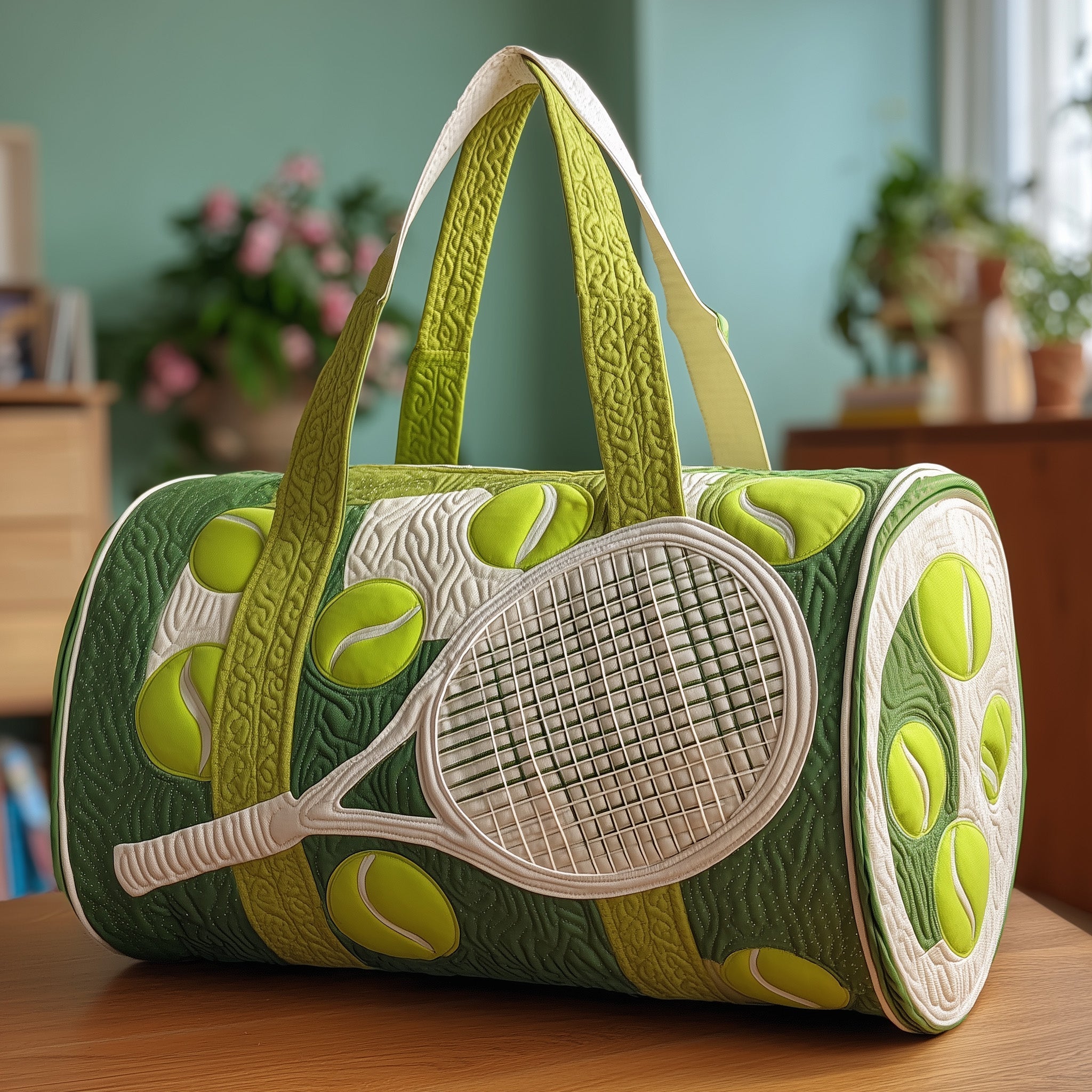 Tennis Time Quilted Duffle Bag GFTOTP10642 - Giftroza