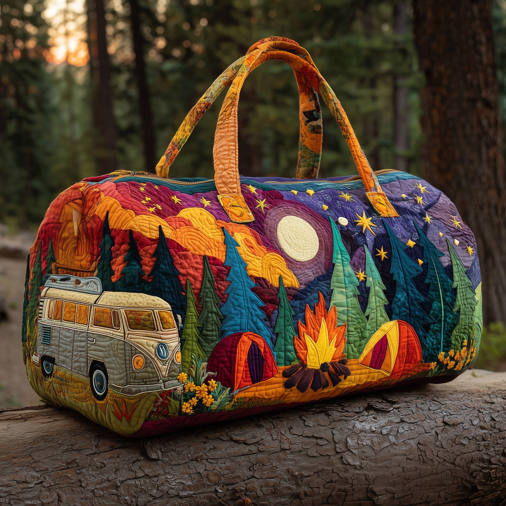 Campfire Dream Quilted Duffle Bag GFTOMA3467 - Giftroza