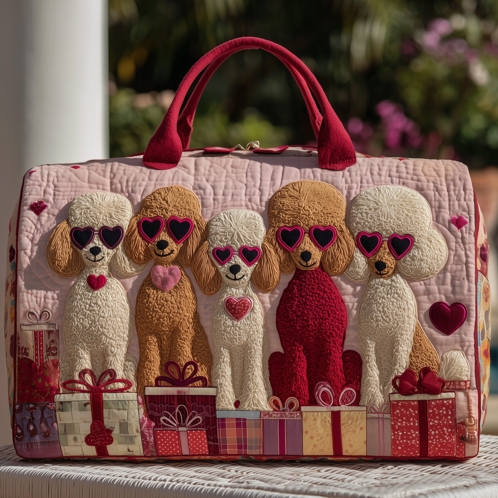 Poodle Quilted Duffle Bag GFTOMA3681 - Giftroza