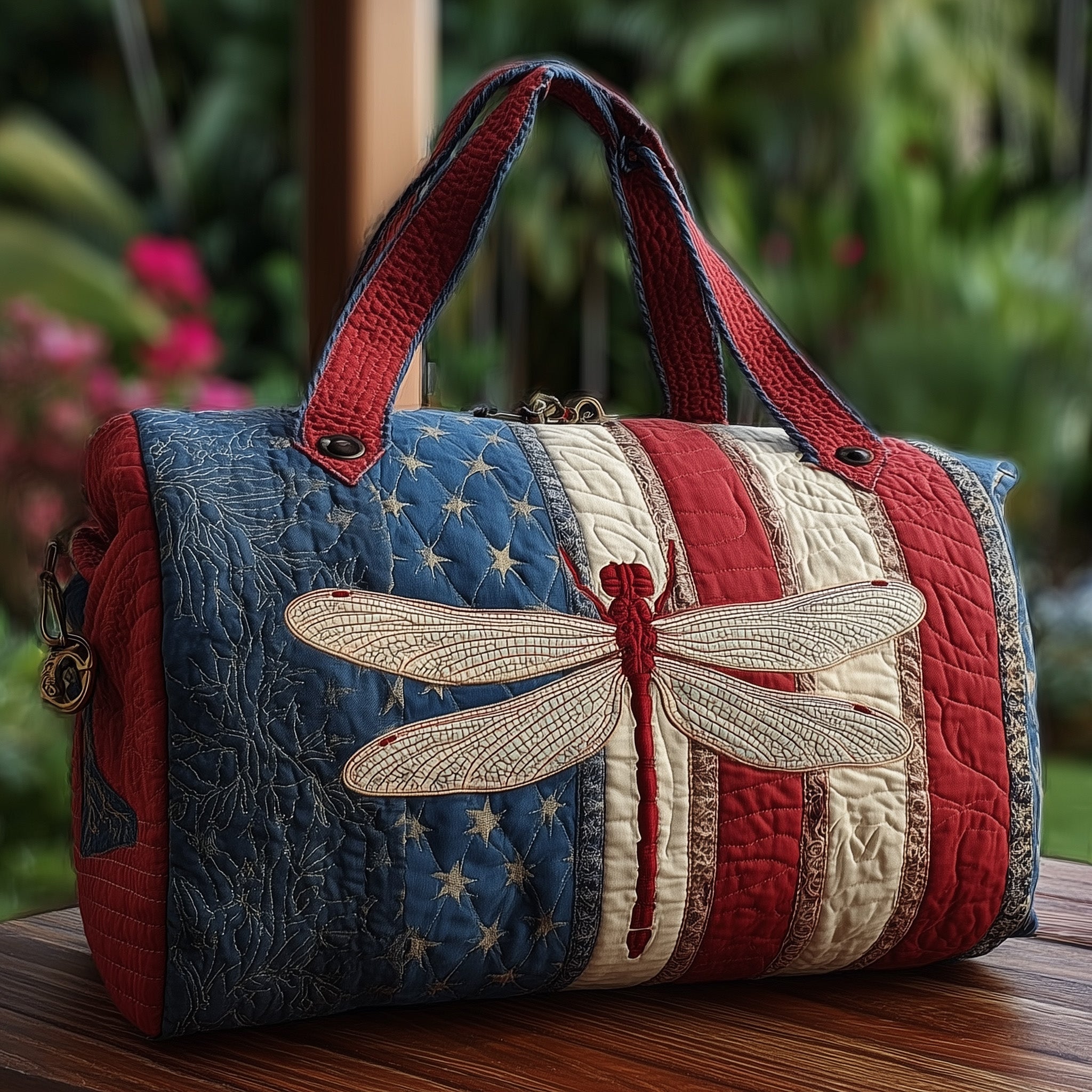 Patriot Dragonfly Quilted Duffle Bag GFTONL5691 - Giftroza