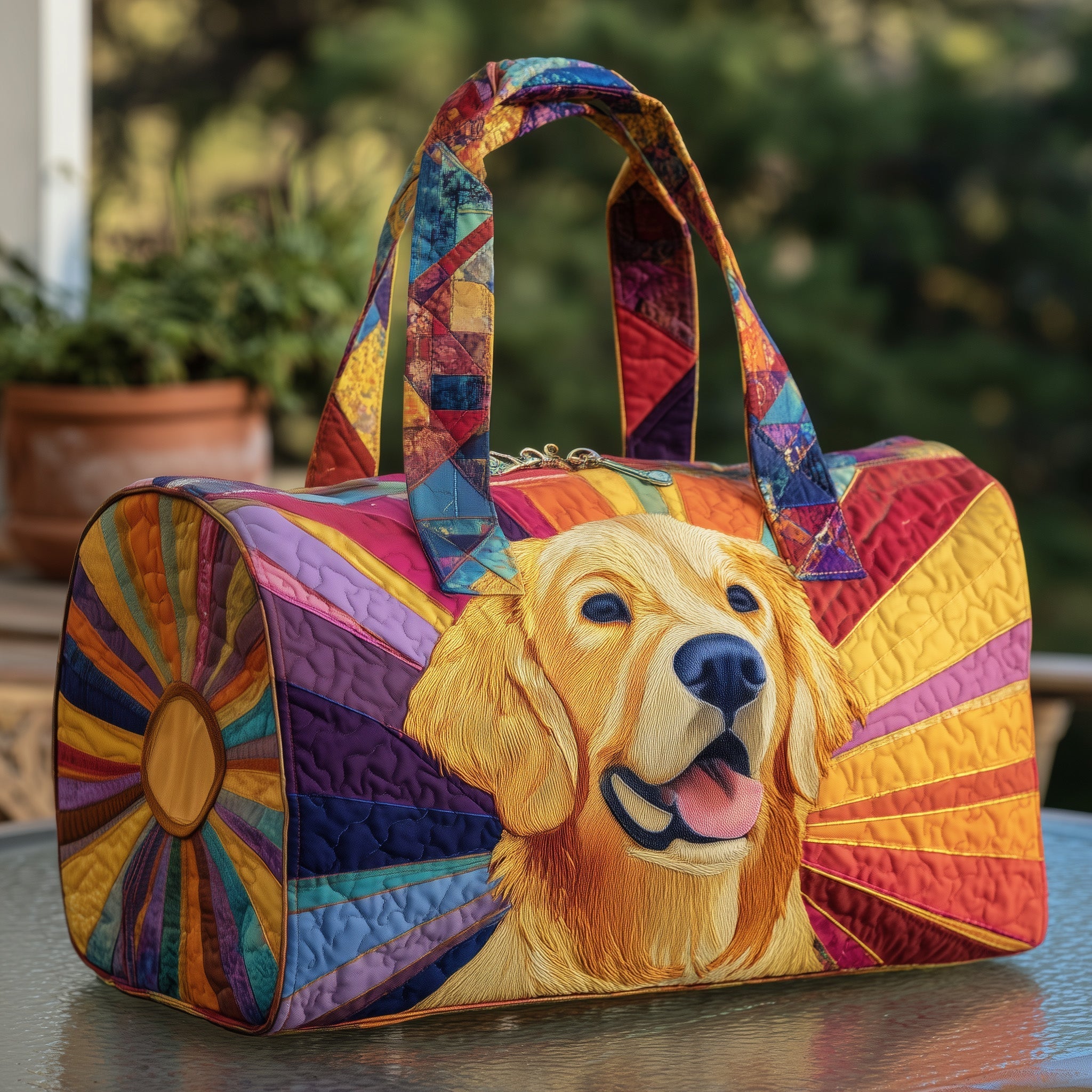 Golden Retriever Quilted Duffle Bag GFTOTP10699 - Giftroza