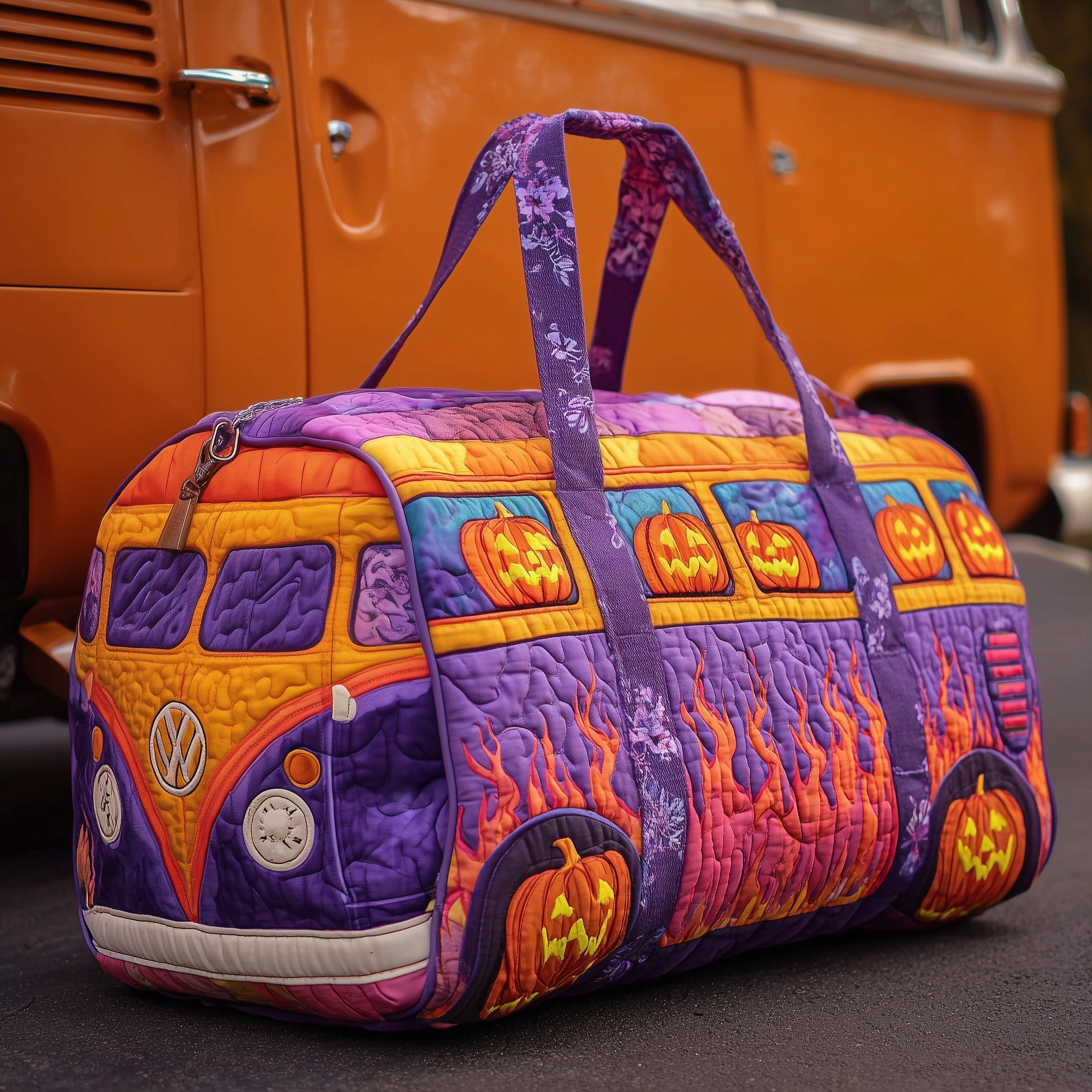 Spooky Van Quilted Duffle Bag GFTOMA4099 - Giftroza