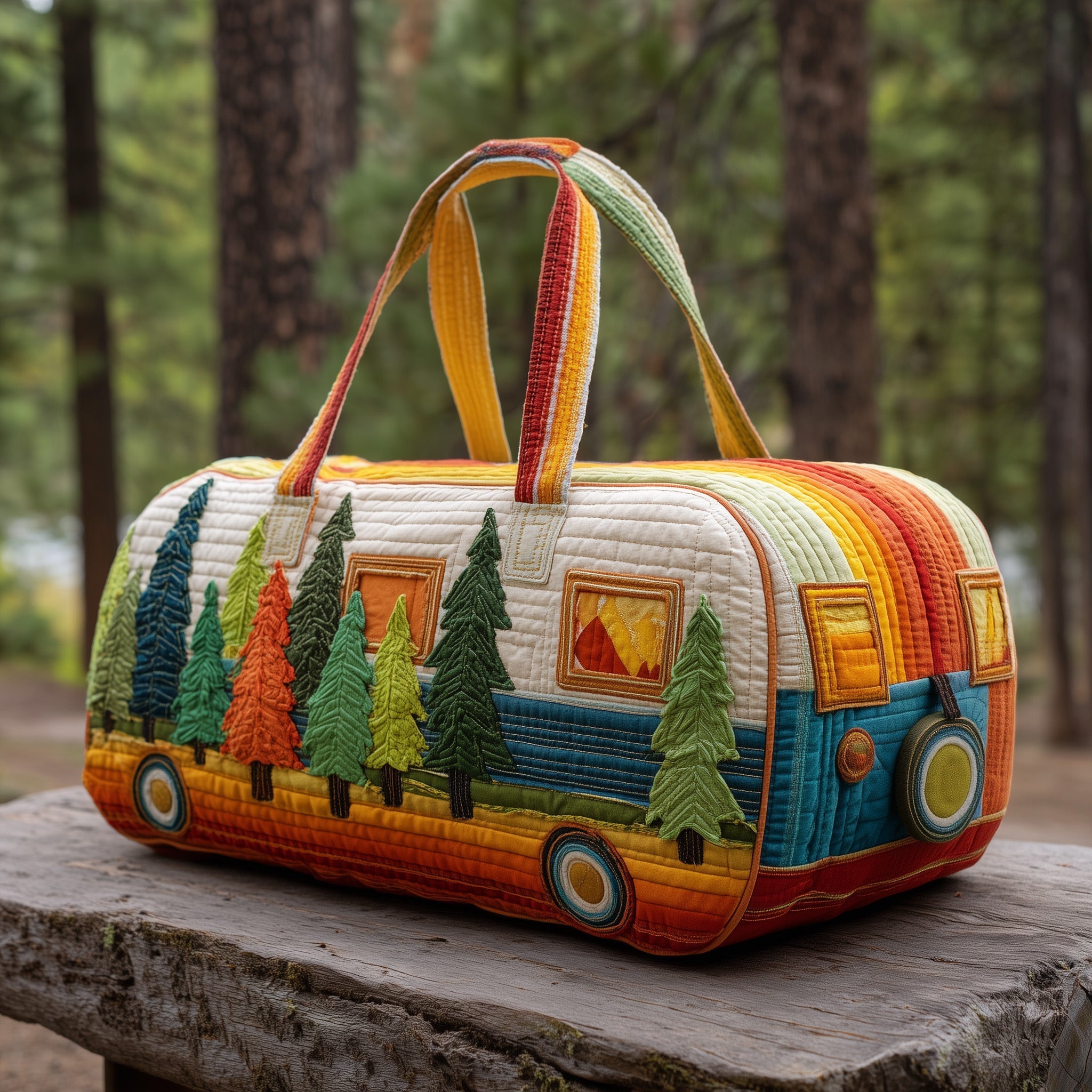 Camping Trailer Quilted Duffle Bag GFTOTP10808 - Giftroza