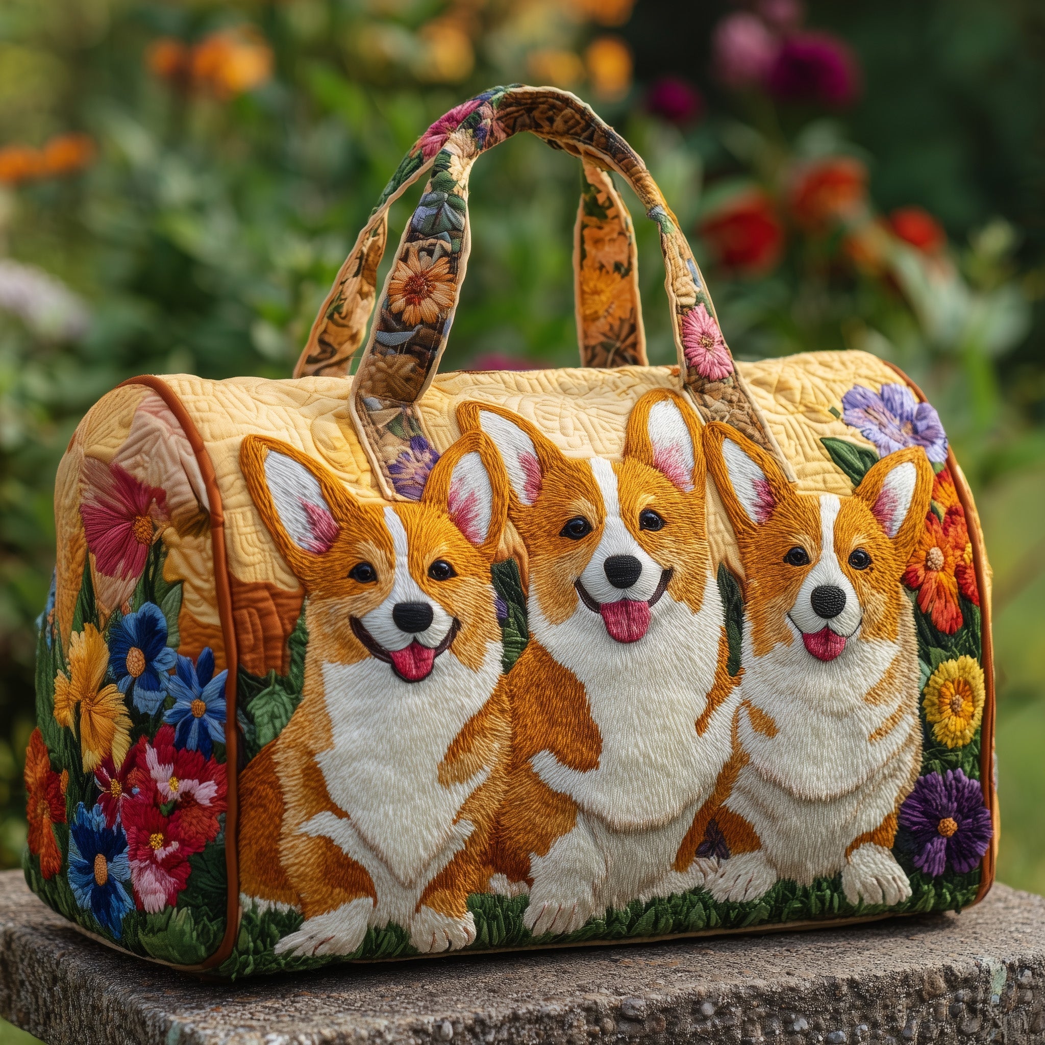 Adorable Corgi Quilted Duffle Bag GFTOTP10835 - Giftroza