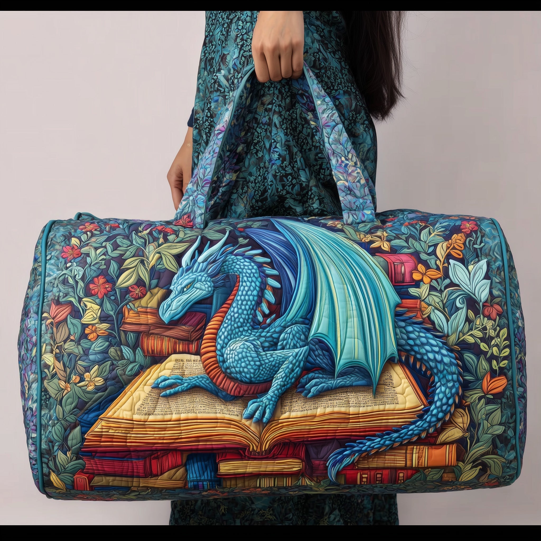 Vintage Dragon Quilted Duffle Bag GFTONL5655 - Giftroza