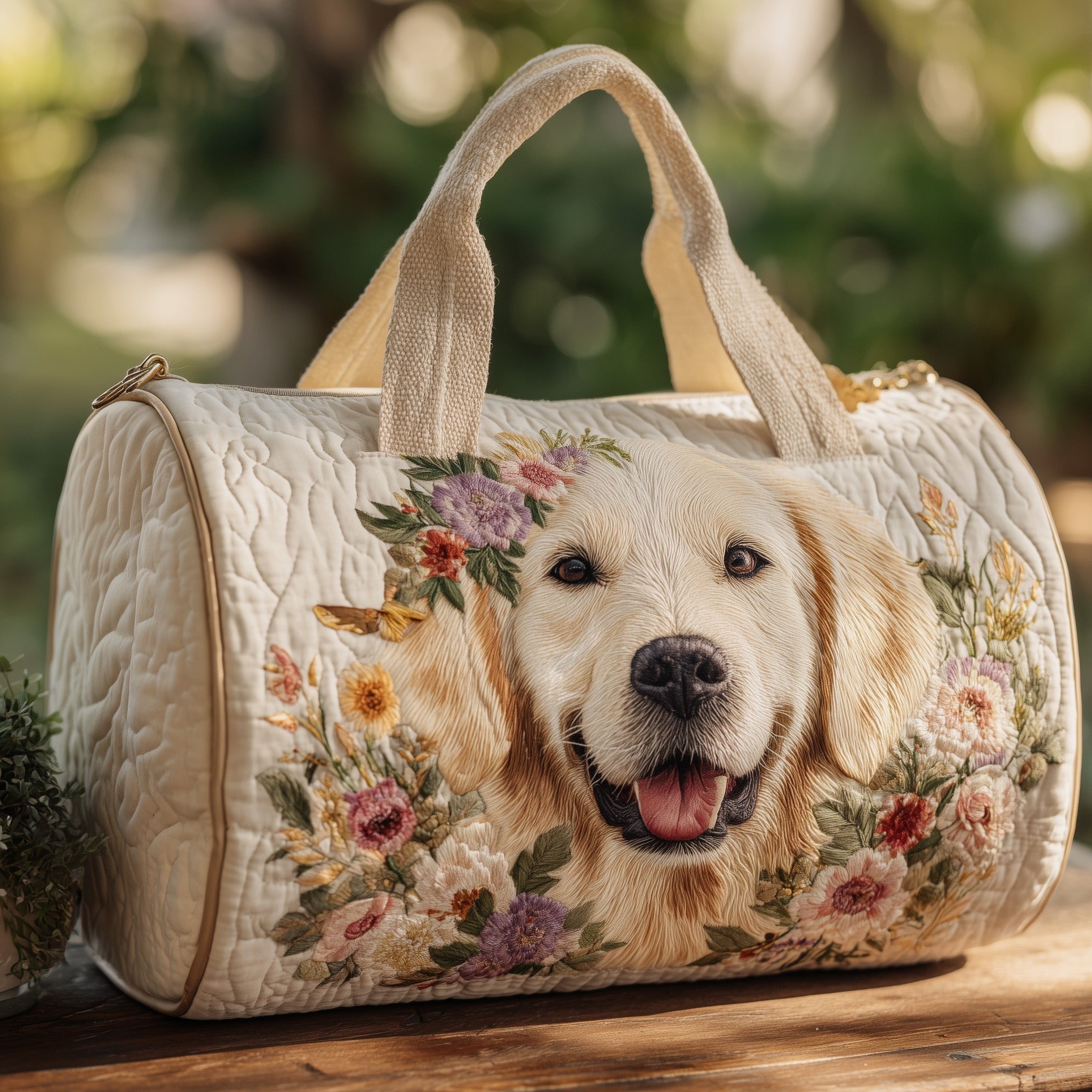 Floral Retriever Quilted Duffle Bag GFTONT2664 - Giftroza