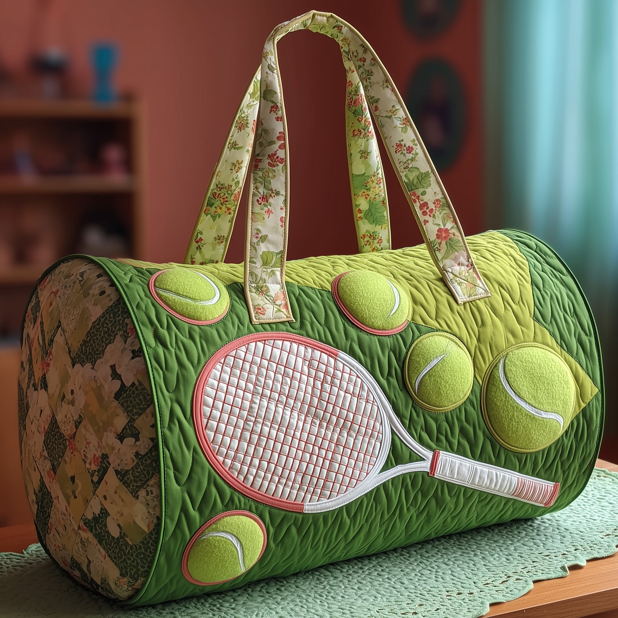Tennis Time Quilted Duffle Bag GFTOTP10641 - Giftroza