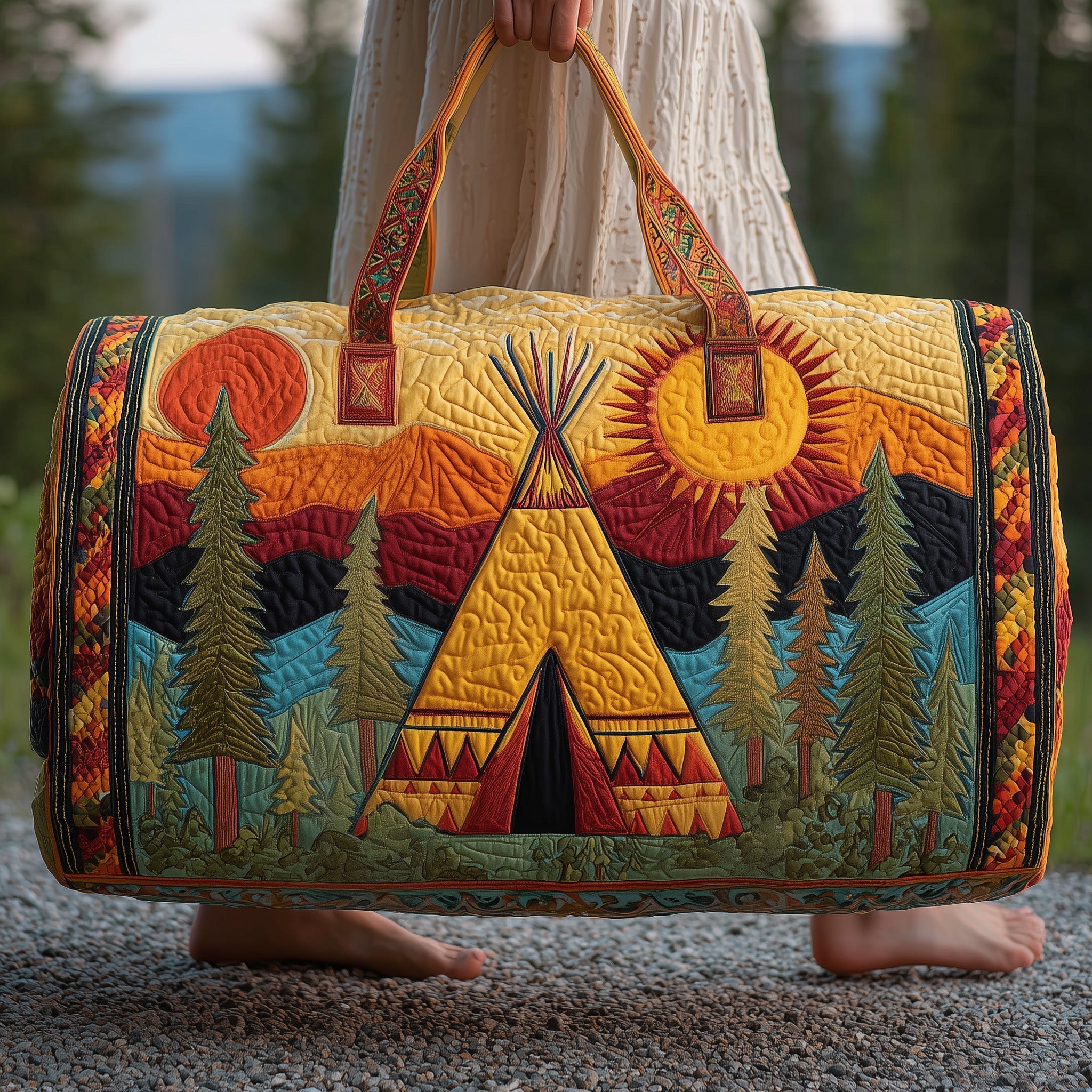 Tribal Comfort Quilted Duffle Bag GFTOMA3140 - Giftroza