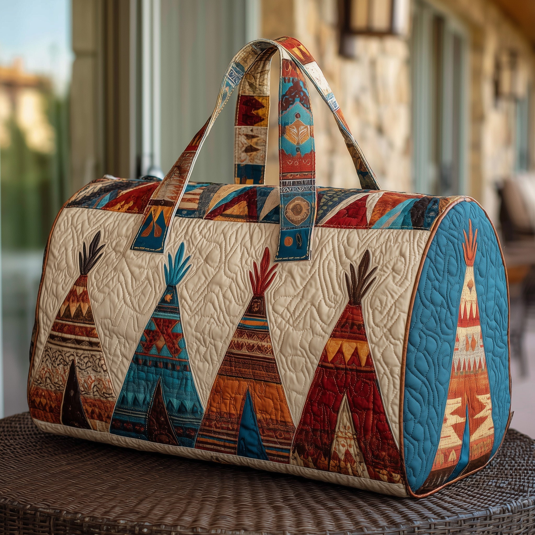 Tribal Spirit Quilted Duffle Bag GFTOTP10740 - Giftroza
