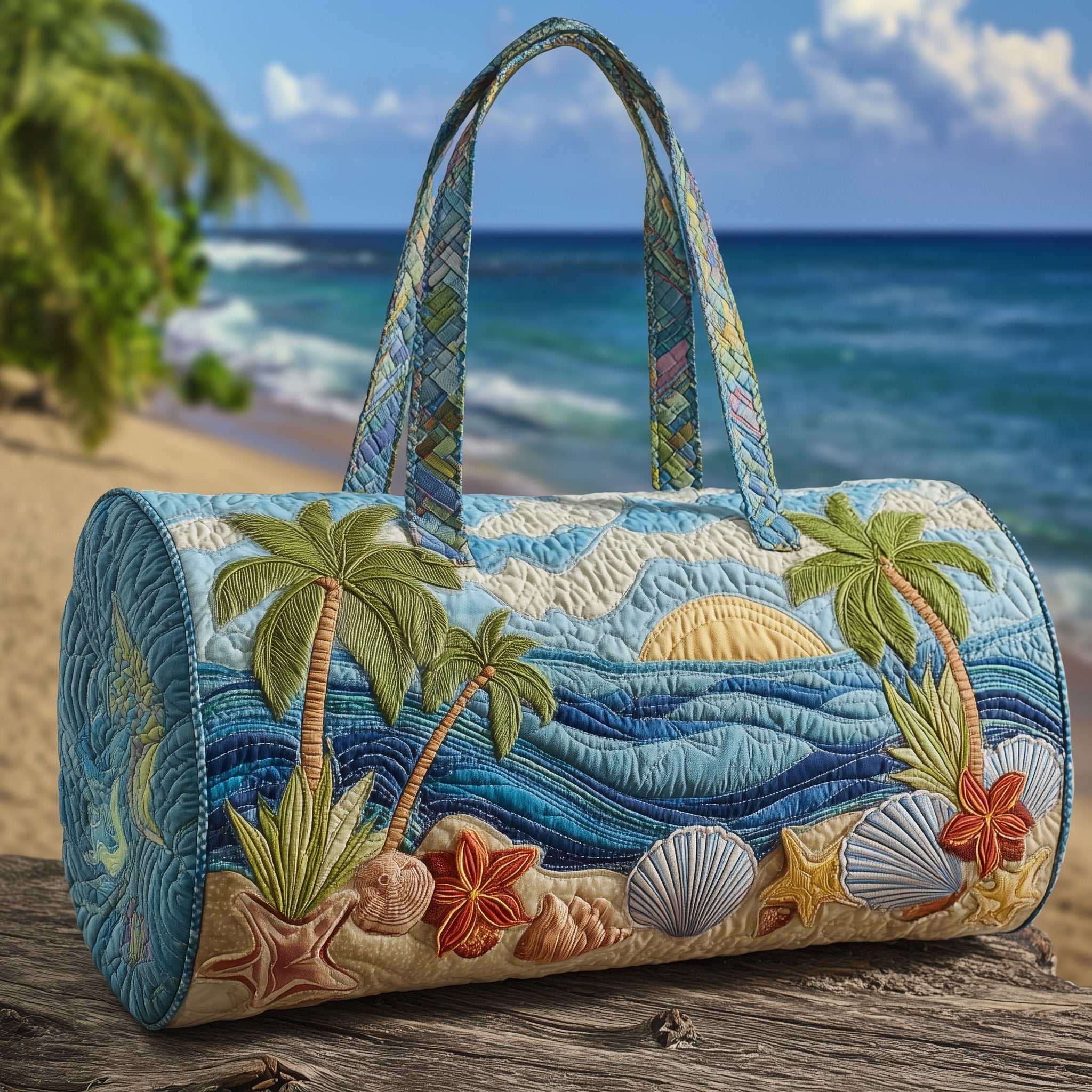 Tropical Beach Quilted Duffle Bag GFTOTP10318 - Giftroza