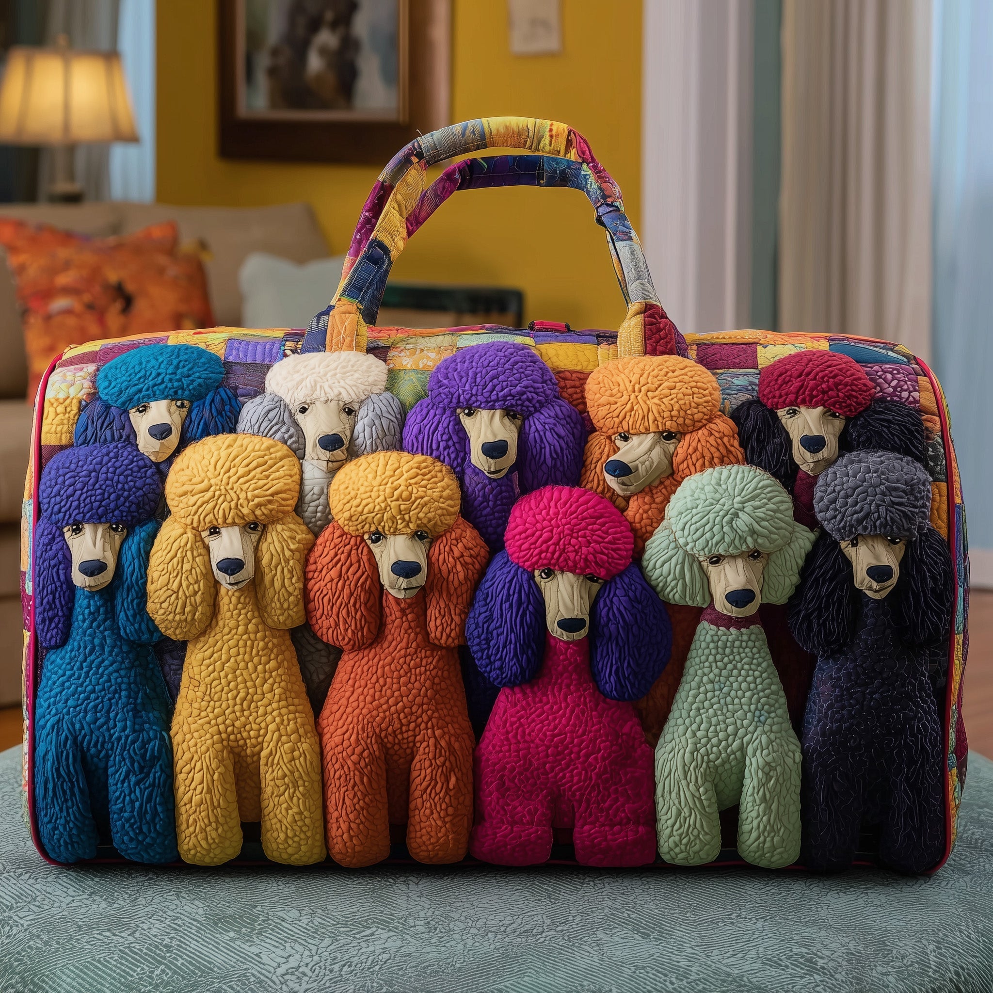 Poodle Quilted Duffle Bag GFTOTP10825 - Giftroza