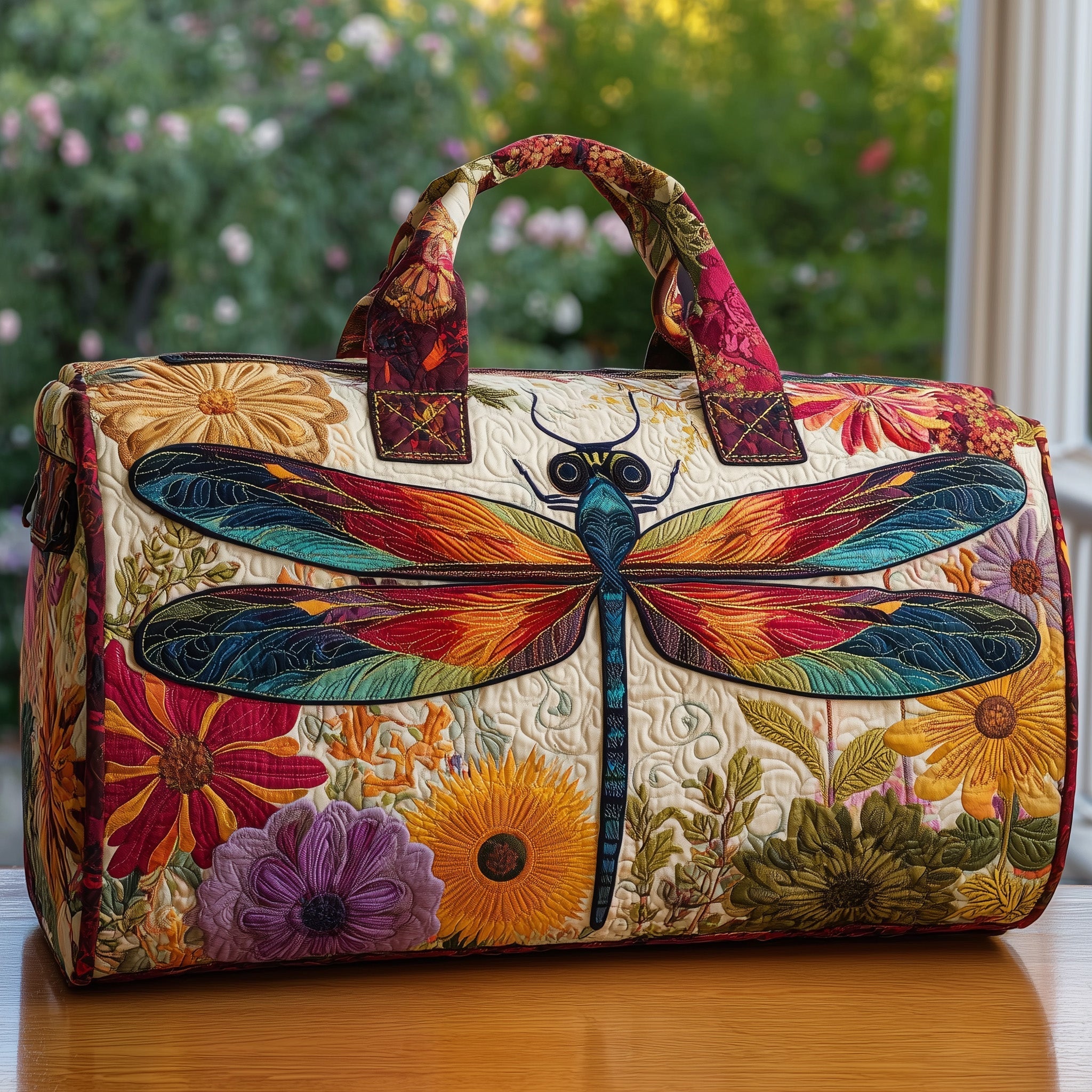 Dragonfly Adventure Quilted Duffle Bag GFTOMA3602 - Giftroza