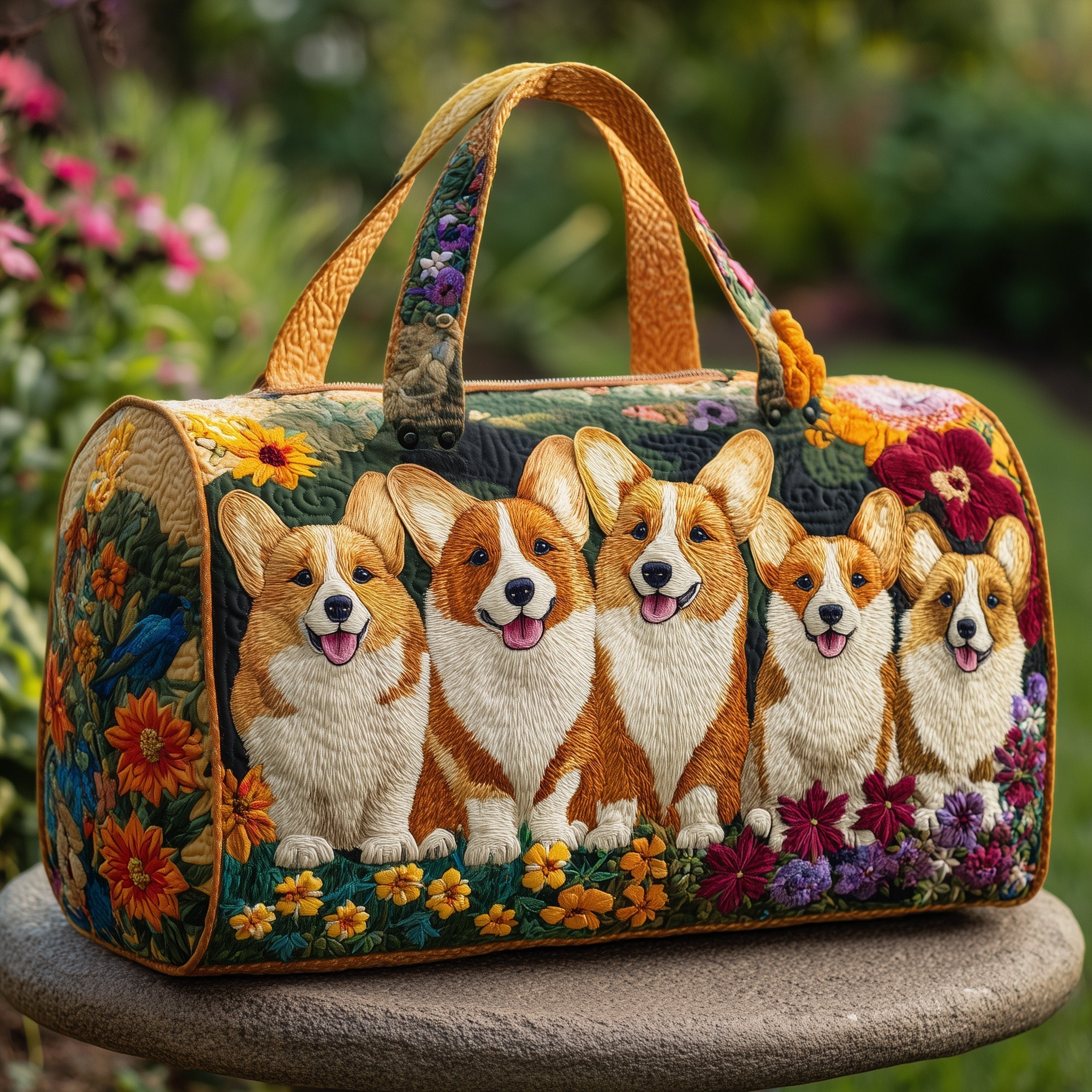 Adorable Corgi Quilted Duffle Bag GFTOTP10839 - Giftroza