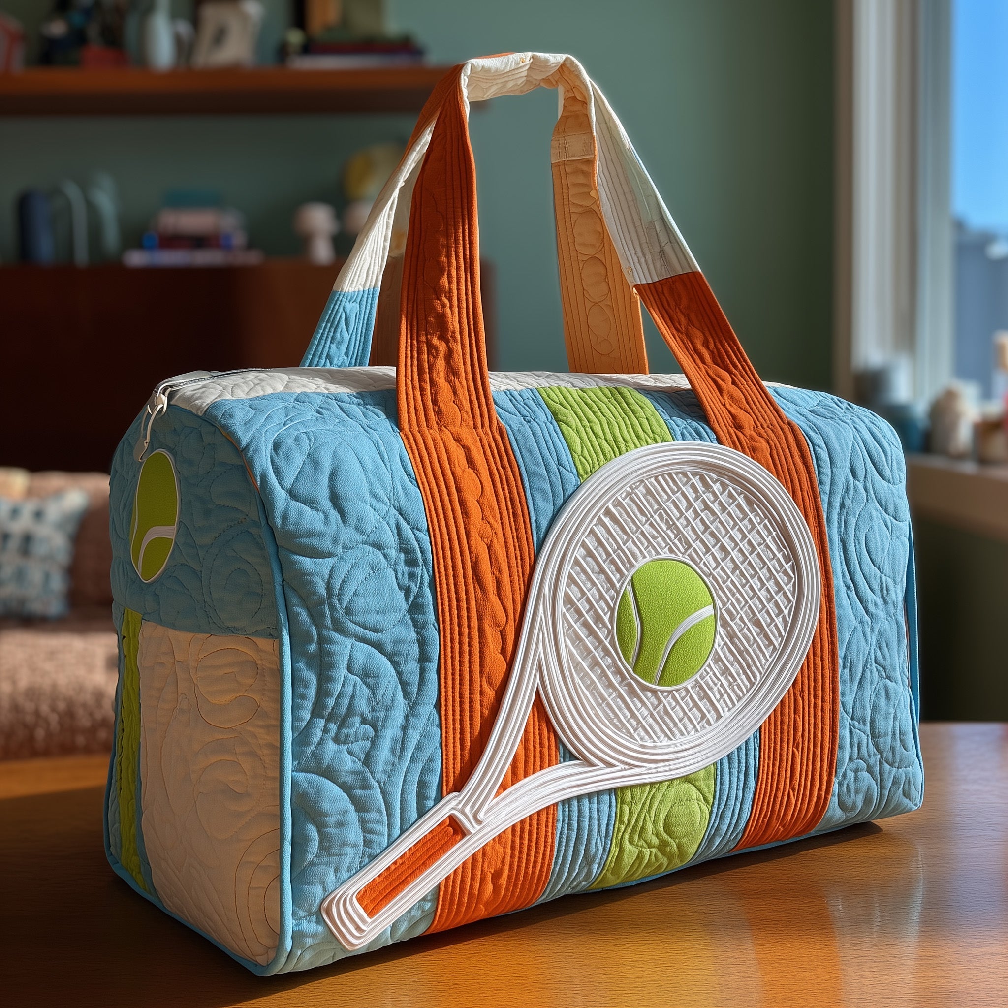 Tennis Time Quilted Duffle Bag GFTOTP10647 - Giftroza