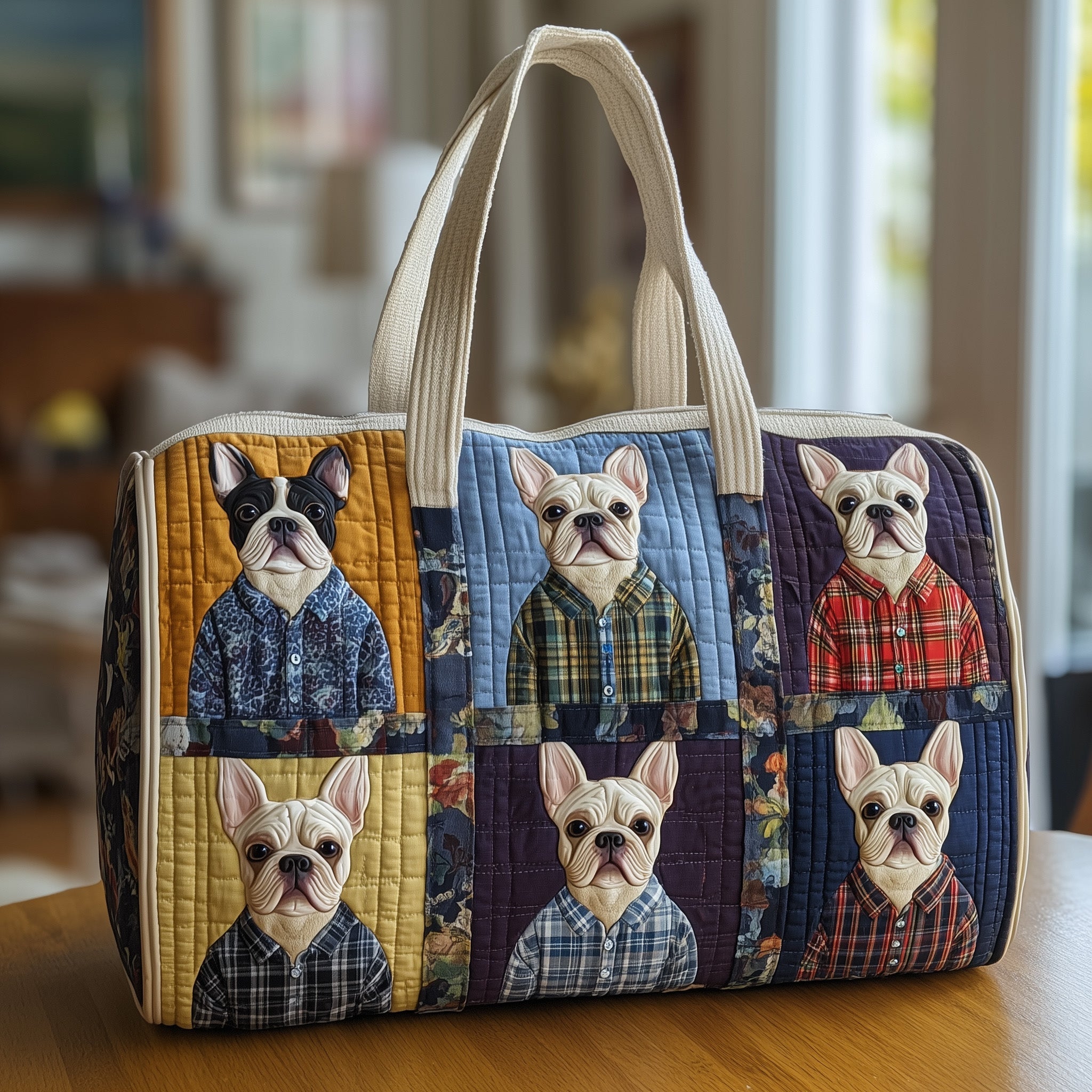 Bulldog Quilted Duffle Bag GFTOTP10678 - Giftroza