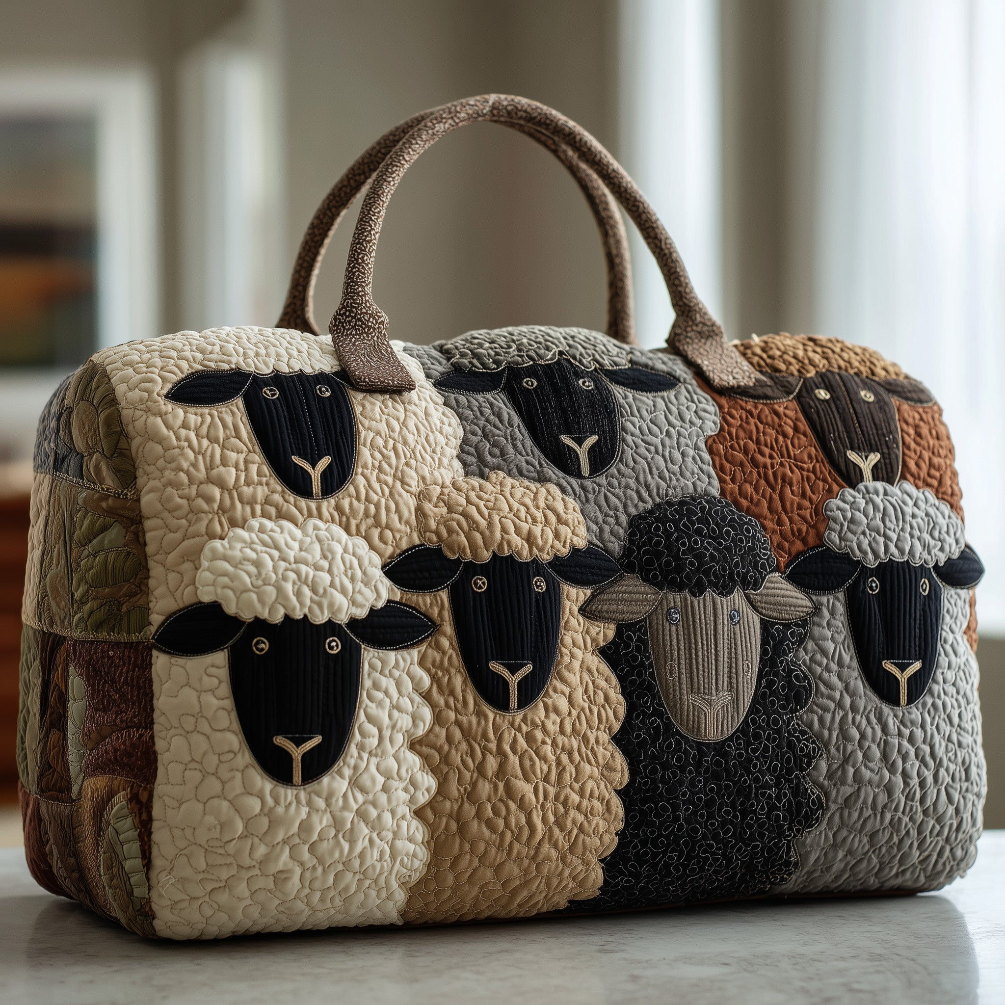 Sheep Serenity Quilted Duffle Bag GFTOHD8573 - Giftroza