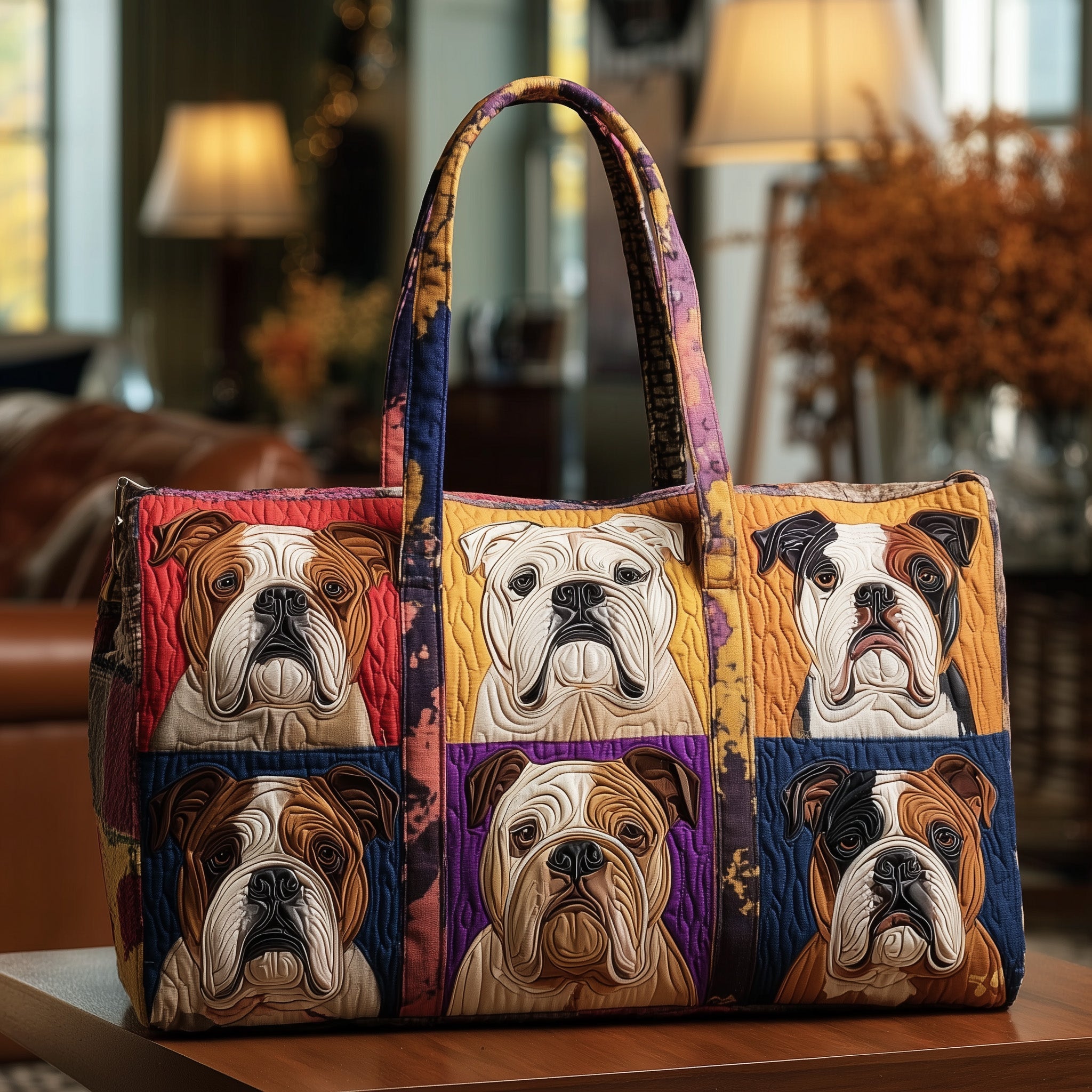 Bulldog Quilted Duffle Bag GFTOTP10681 - Giftroza
