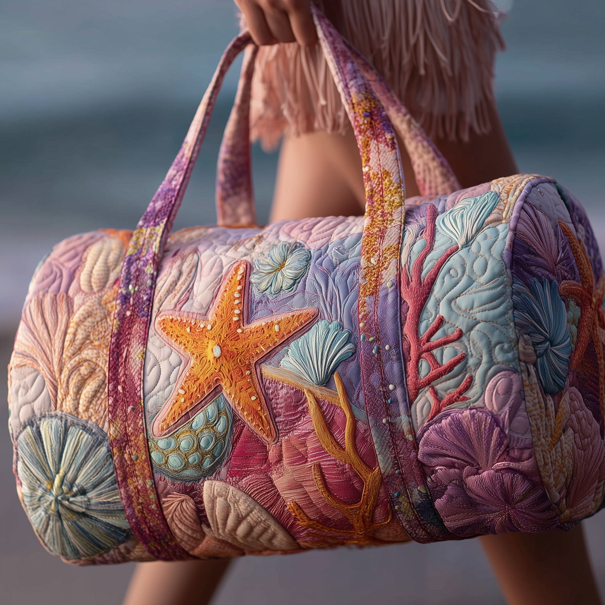 Ocean Breeze Quilted Duffle Bag GFTOMA2897 - Giftroza