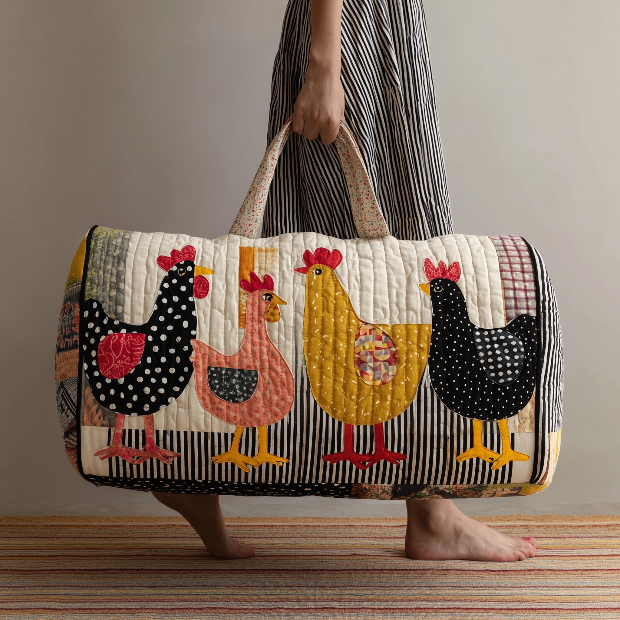 Chicken Quilted Duffle Bag GFTOMA1970 - Giftroza