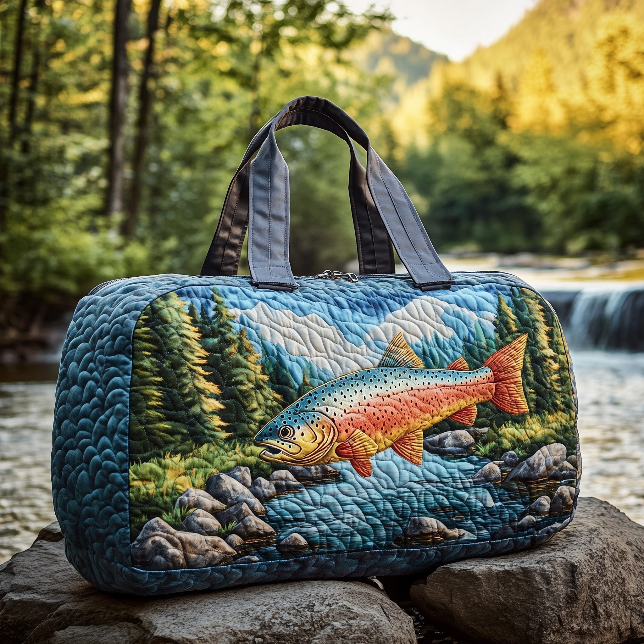Fishing Moment Quilted Duffle Bag GFTOHD11227 - Giftroza