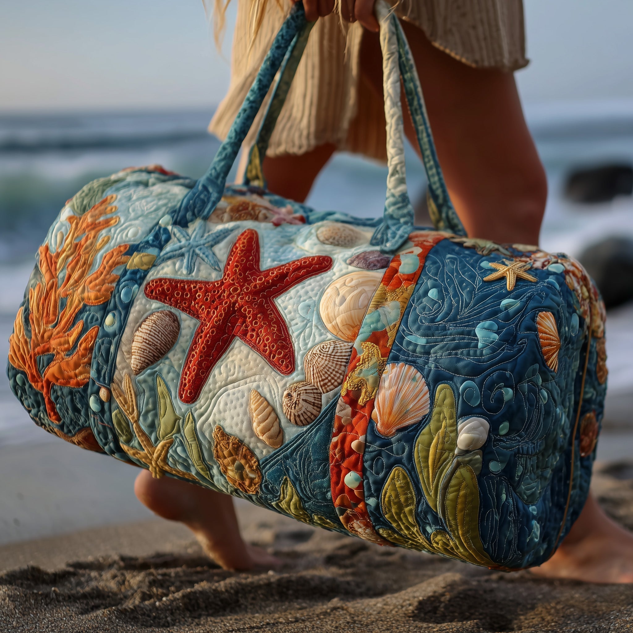 Ocean Breeze Quilted Duffle Bag GFTOMA2893 - Giftroza